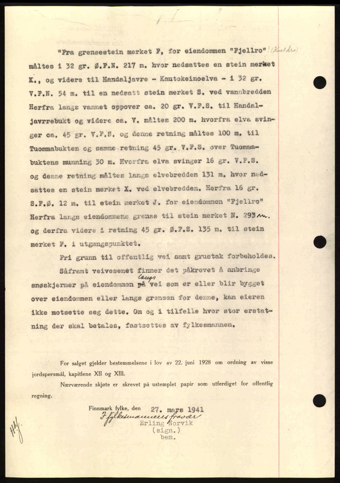 Alta fogderi/sorenskriveri, SATØ/SATØ-5/1/K/Kd/L0033pantebok: Pantebok nr. 33, 1940-1943, Dagboknr: 150/1941