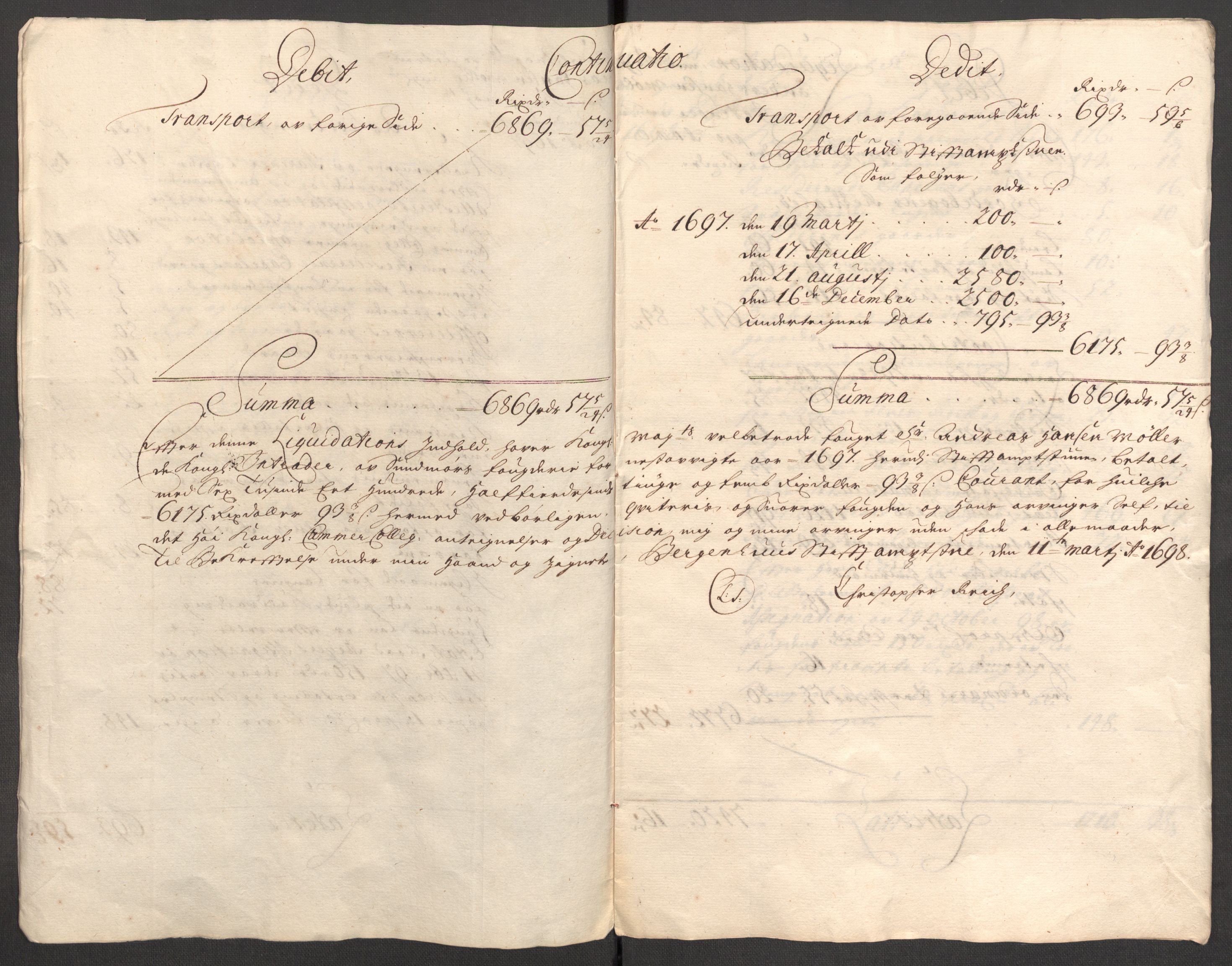 Rentekammeret inntil 1814, Reviderte regnskaper, Fogderegnskap, AV/RA-EA-4092/R54/L3557: Fogderegnskap Sunnmøre, 1699, s. 397