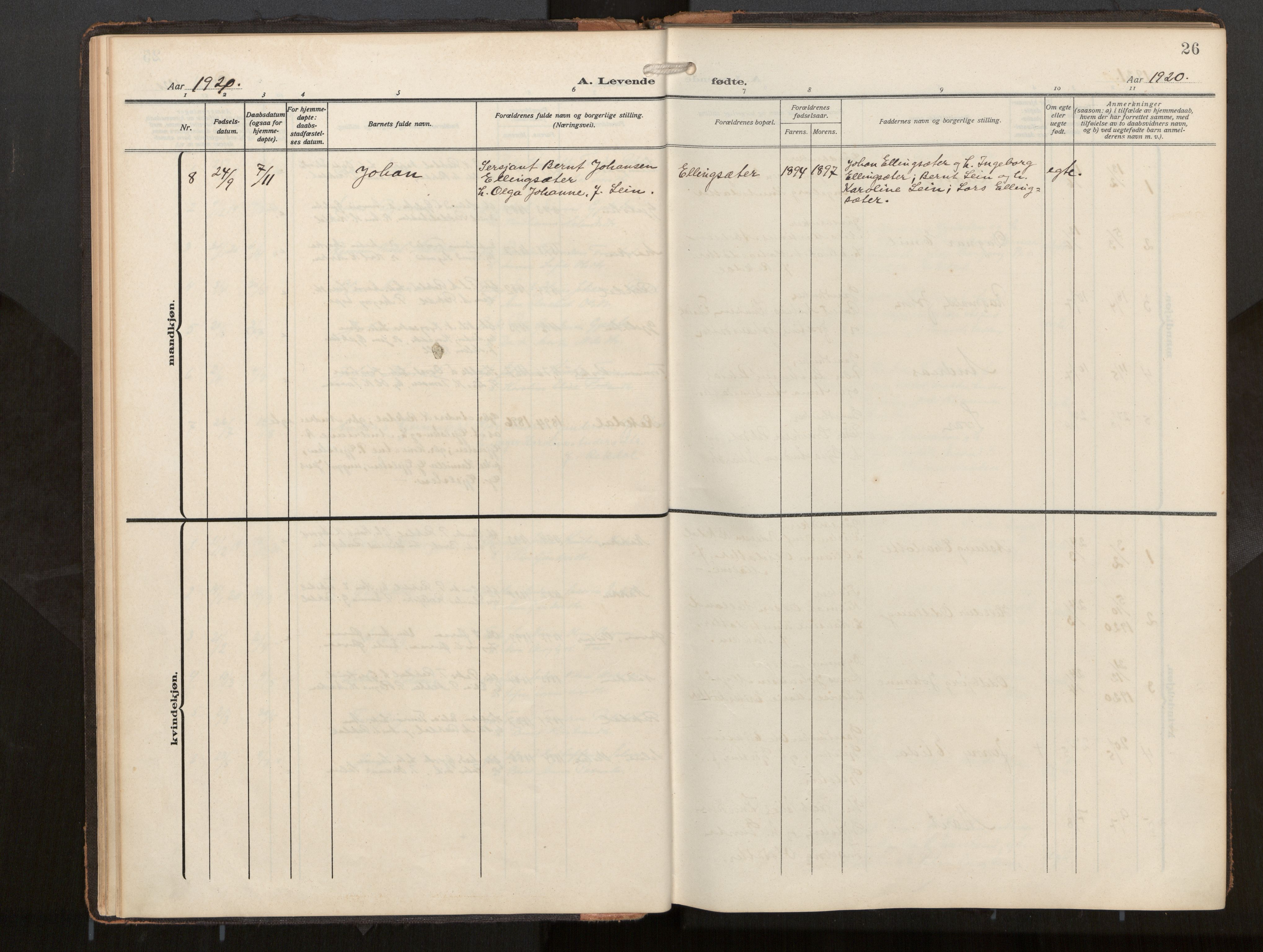 Ministerialprotokoller, klokkerbøker og fødselsregistre - Møre og Romsdal, AV/SAT-A-1454/540/L0540b: Ministerialbok nr. 540A03, 1909-1932, s. 26