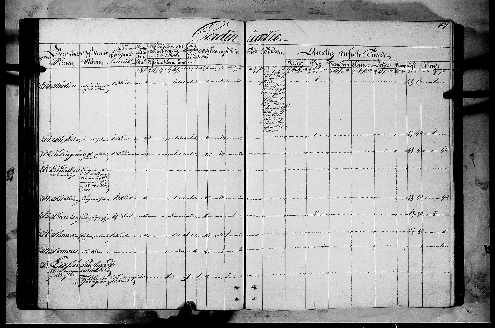 Rentekammeret inntil 1814, Realistisk ordnet avdeling, AV/RA-EA-4070/N/Nb/Nbf/L0108: Gudbrandsdalen matrikkelprotokoll, 1723, s. 66b-67a