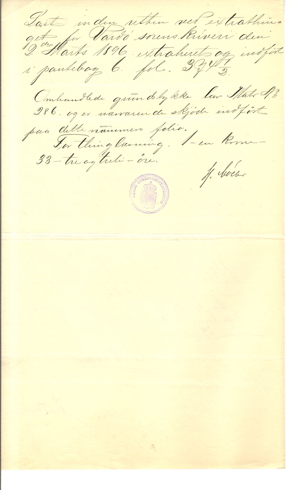 Brodtkorb handel A/S, VAMU/A-0001/Q/Qb/L0001: Skjøter og grunnbrev i Vardø by, 1822-1943, s. 208