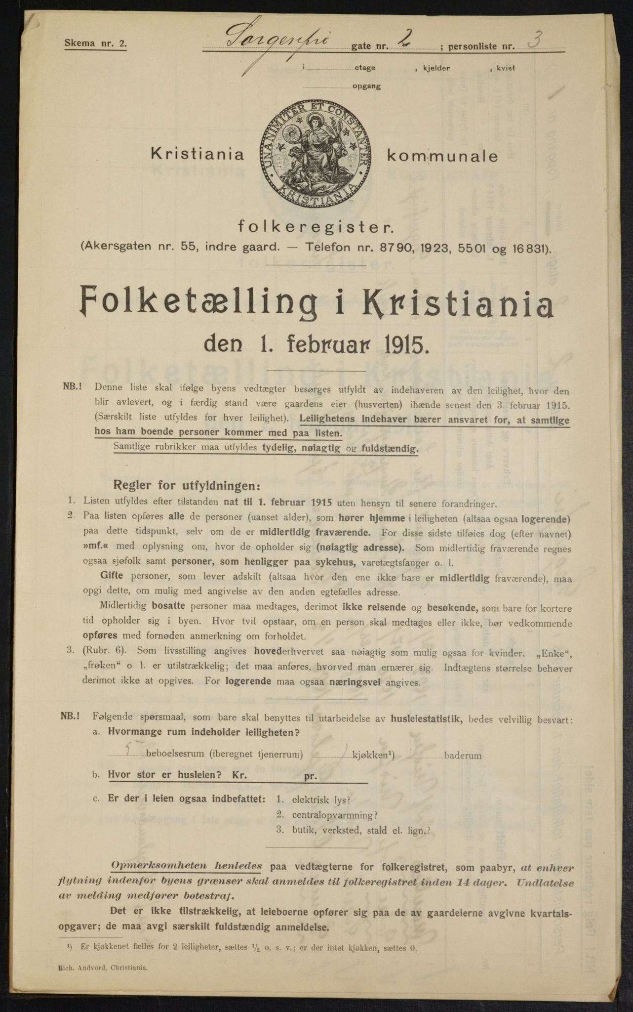 OBA, Kommunal folketelling 1.2.1915 for Kristiania, 1915, s. 99637