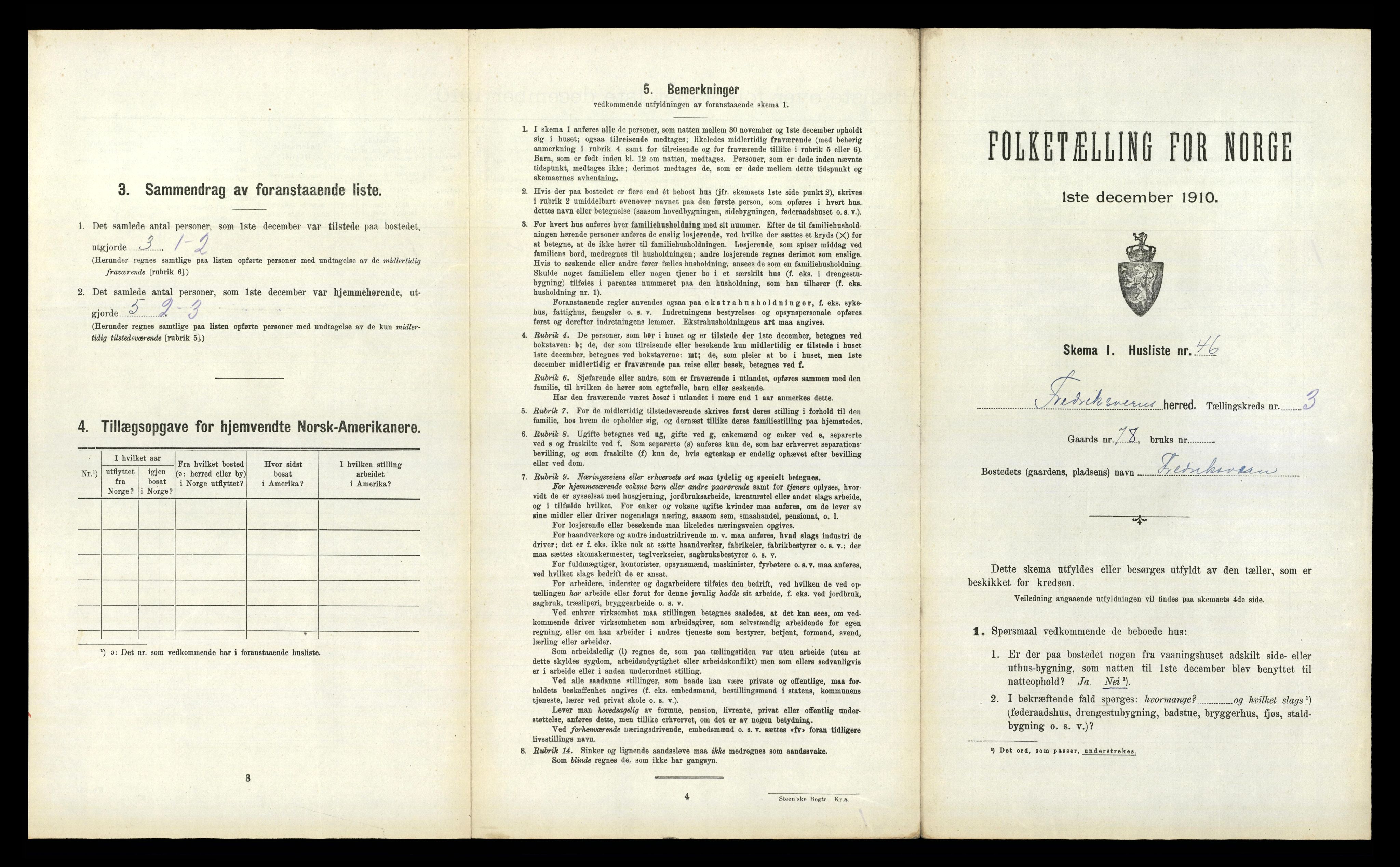 RA, Folketelling 1910 for 0798 Fredriksvern herred, 1910, s. 276