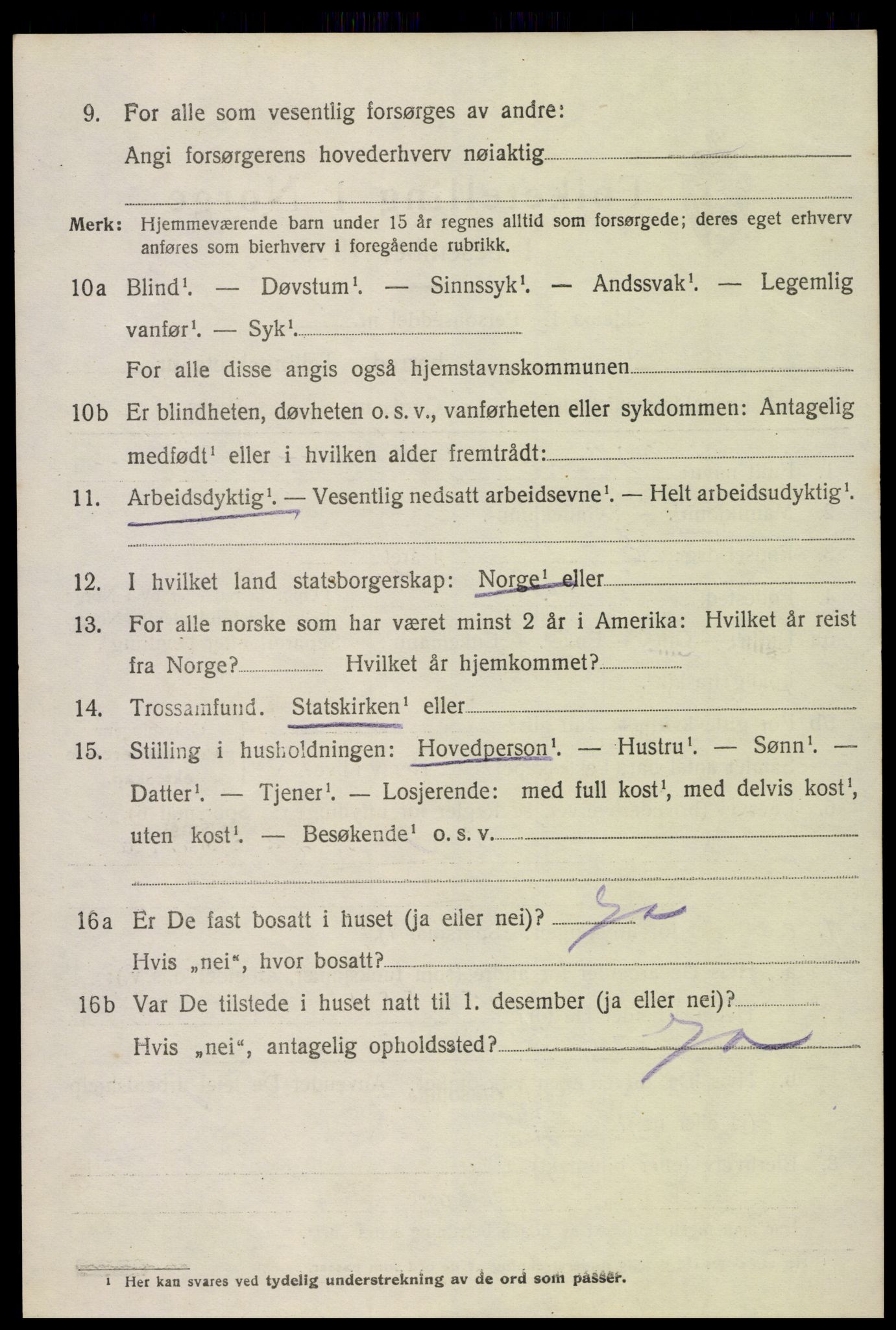 SAK, Folketelling 1920 for 0936 Hornnes herred, 1920, s. 580