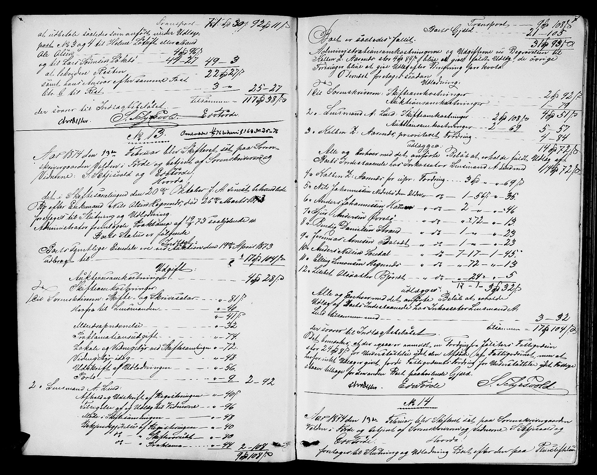 Sunnfjord tingrett, AV/SAB-A-3201/1/H/Hd/L0005: Skifteutlodningsprotokoll, 1874-1881, s. 6b-7a