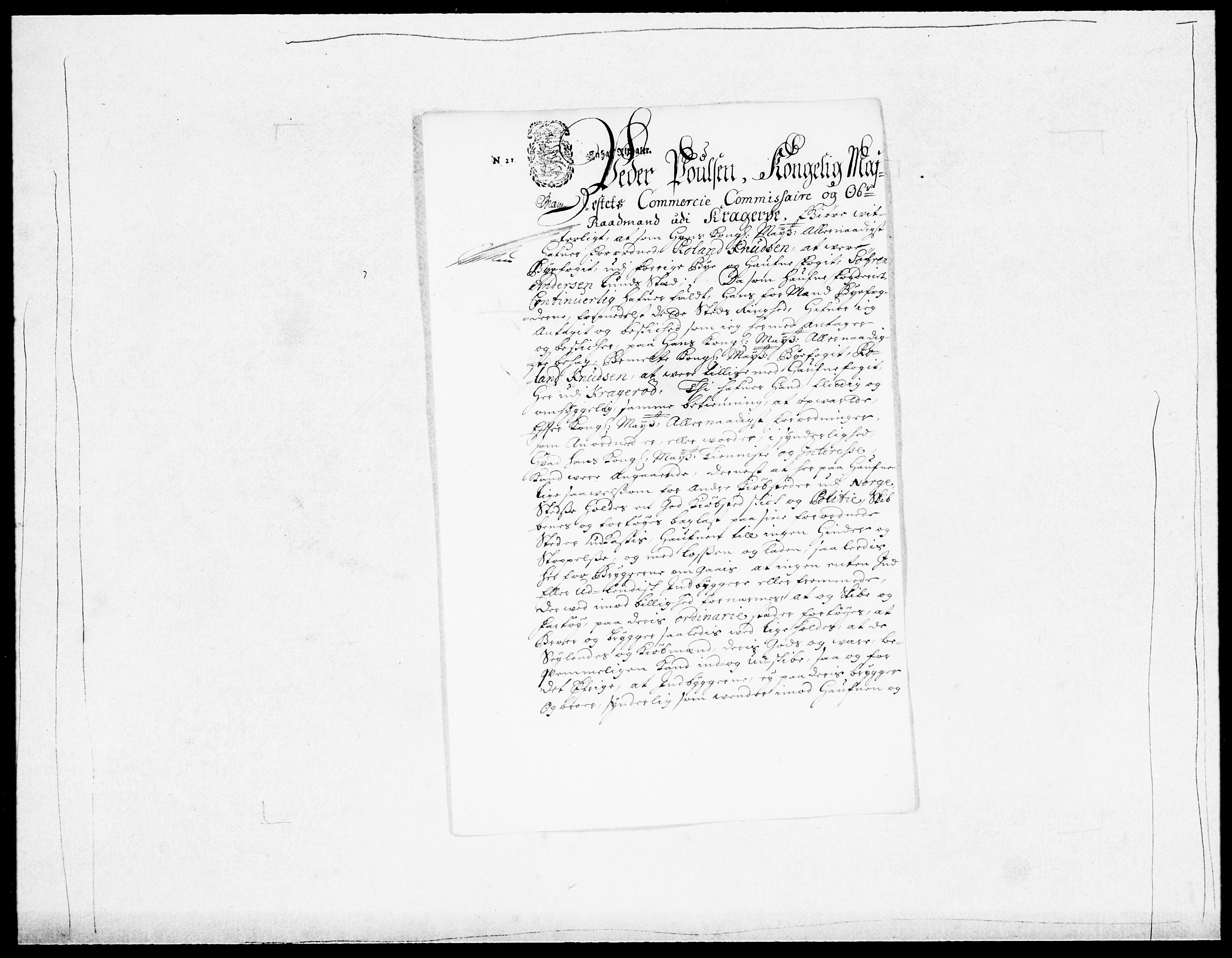 Danske Kanselli 1572-1799, AV/RA-EA-3023/F/Fc/Fcc/Fcca/L0045: Norske innlegg 1572-1799, 1691-1693, s. 1