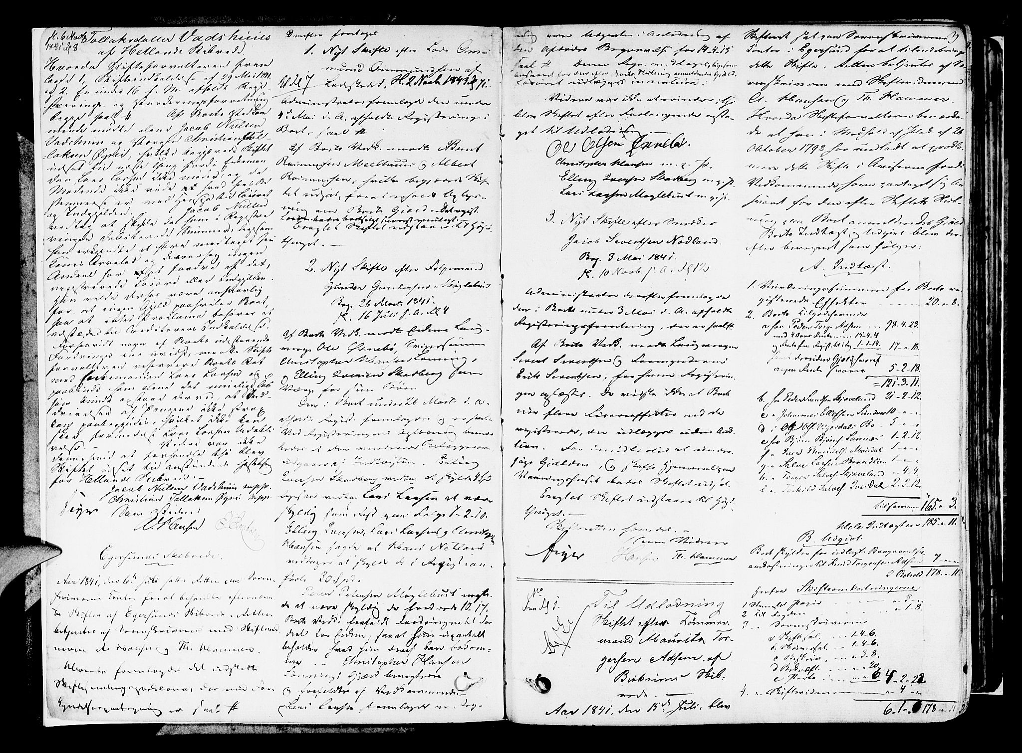 Jæren og Dalane sorenskriveri, AV/SAST-A-100306/5/50BB/L0004: SKIFTEPROTOKOLL DALANE, 1841-1858, s. 2b-3a