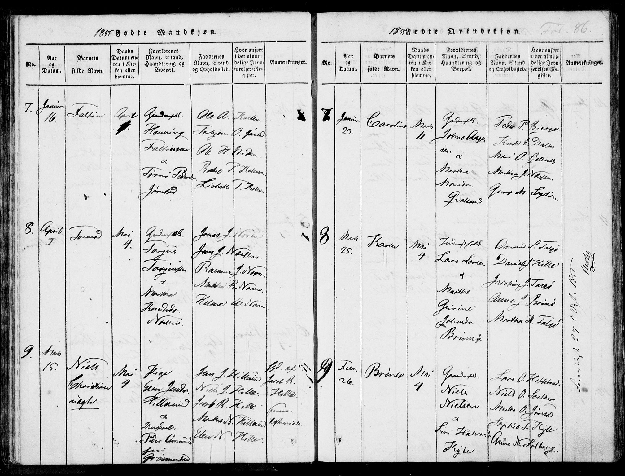 Nedstrand sokneprestkontor, AV/SAST-A-101841/01/IV: Ministerialbok nr. A 7, 1816-1870, s. 86