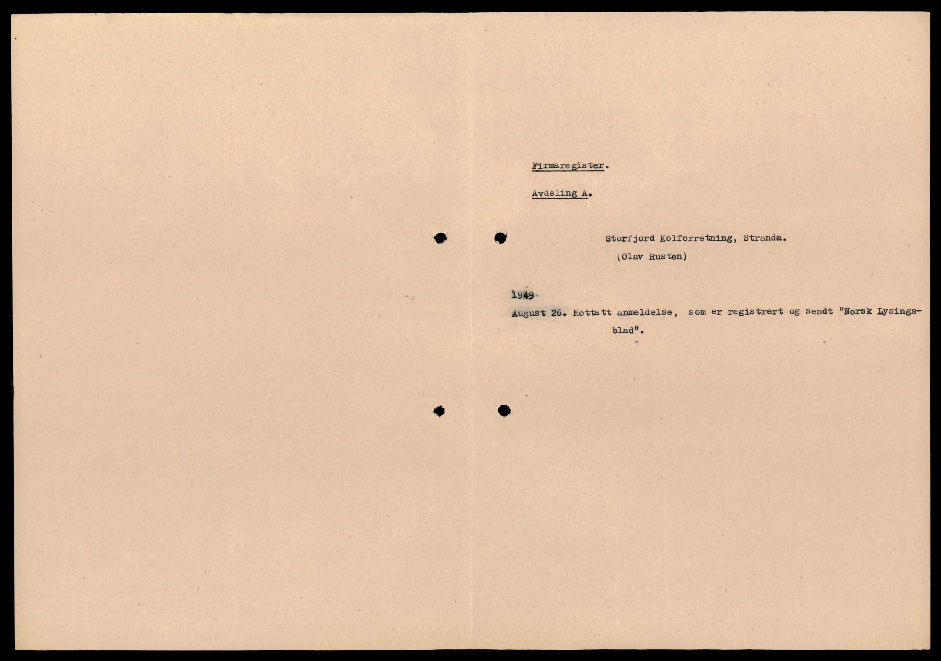 Nordre Sunnmøre sorenskriveri, SAT/A-0006/2/J/Jd/Jdb/L0008: Bilag. Enkeltmannsforetak, S-T, 1944-1990, s. 9