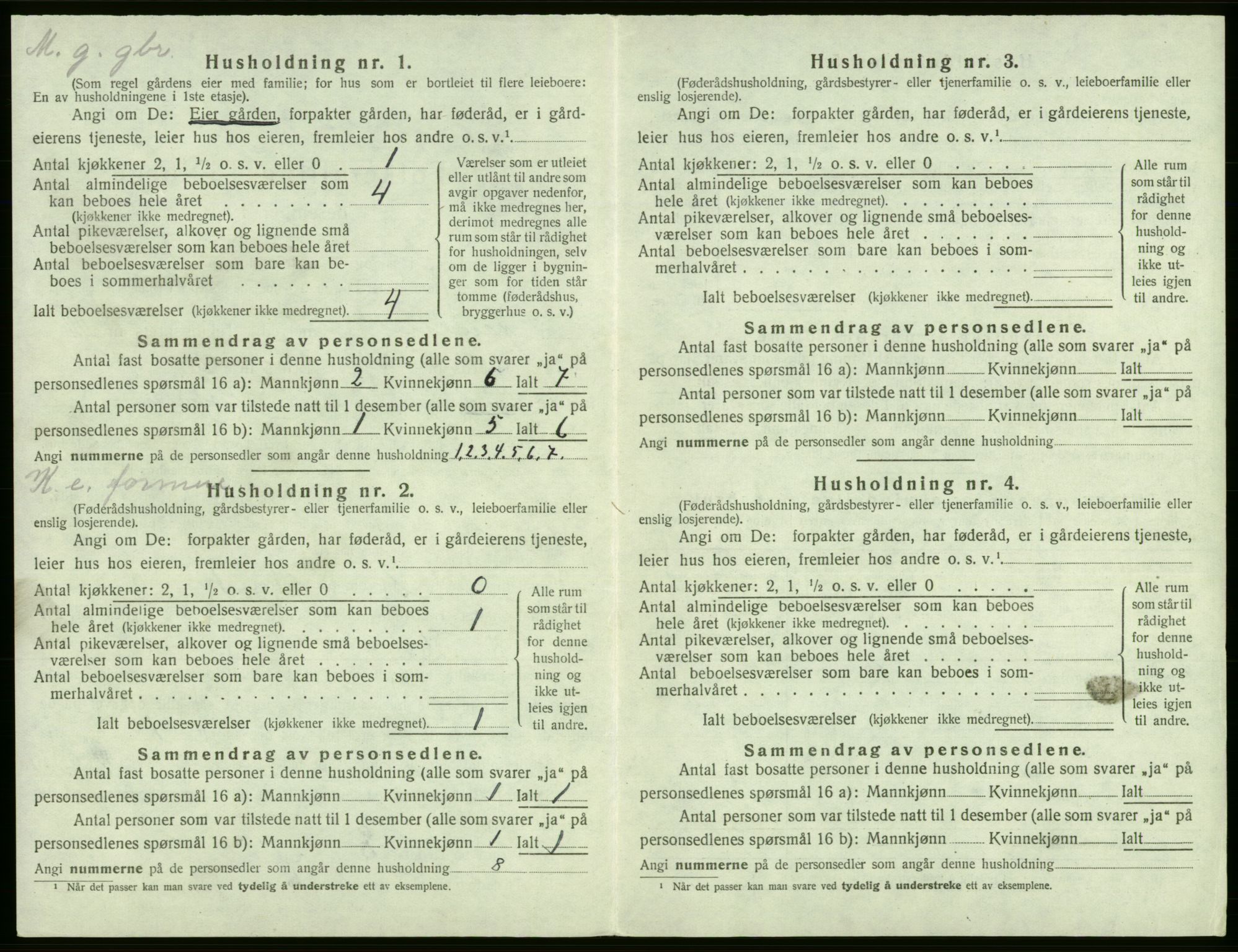 SAB, Folketelling 1920 for 1227 Jondal herred, 1920, s. 303