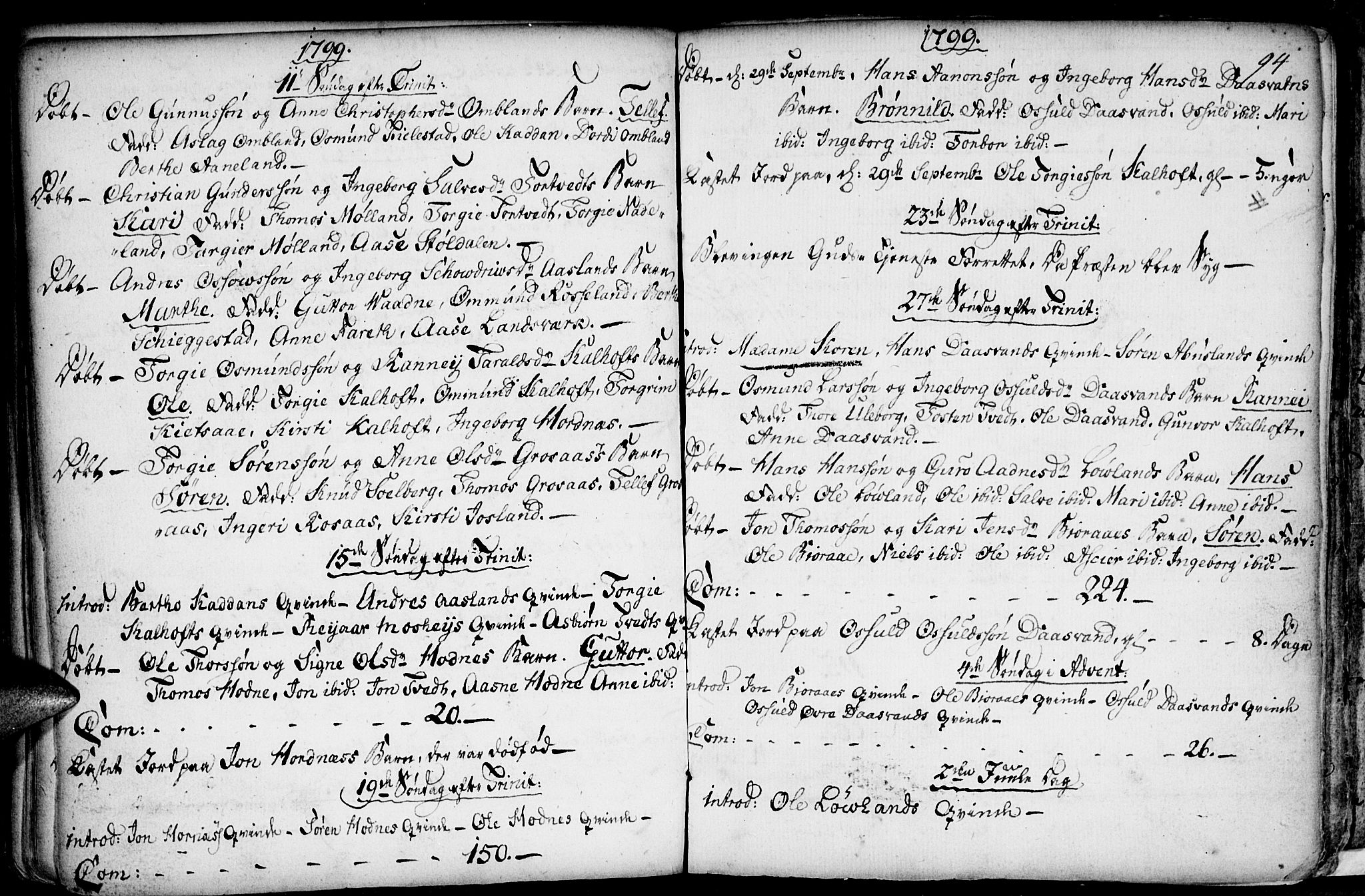 Evje sokneprestkontor, AV/SAK-1111-0008/F/Fa/Fab/L0002: Ministerialbok nr. A 2, 1765-1816, s. 94