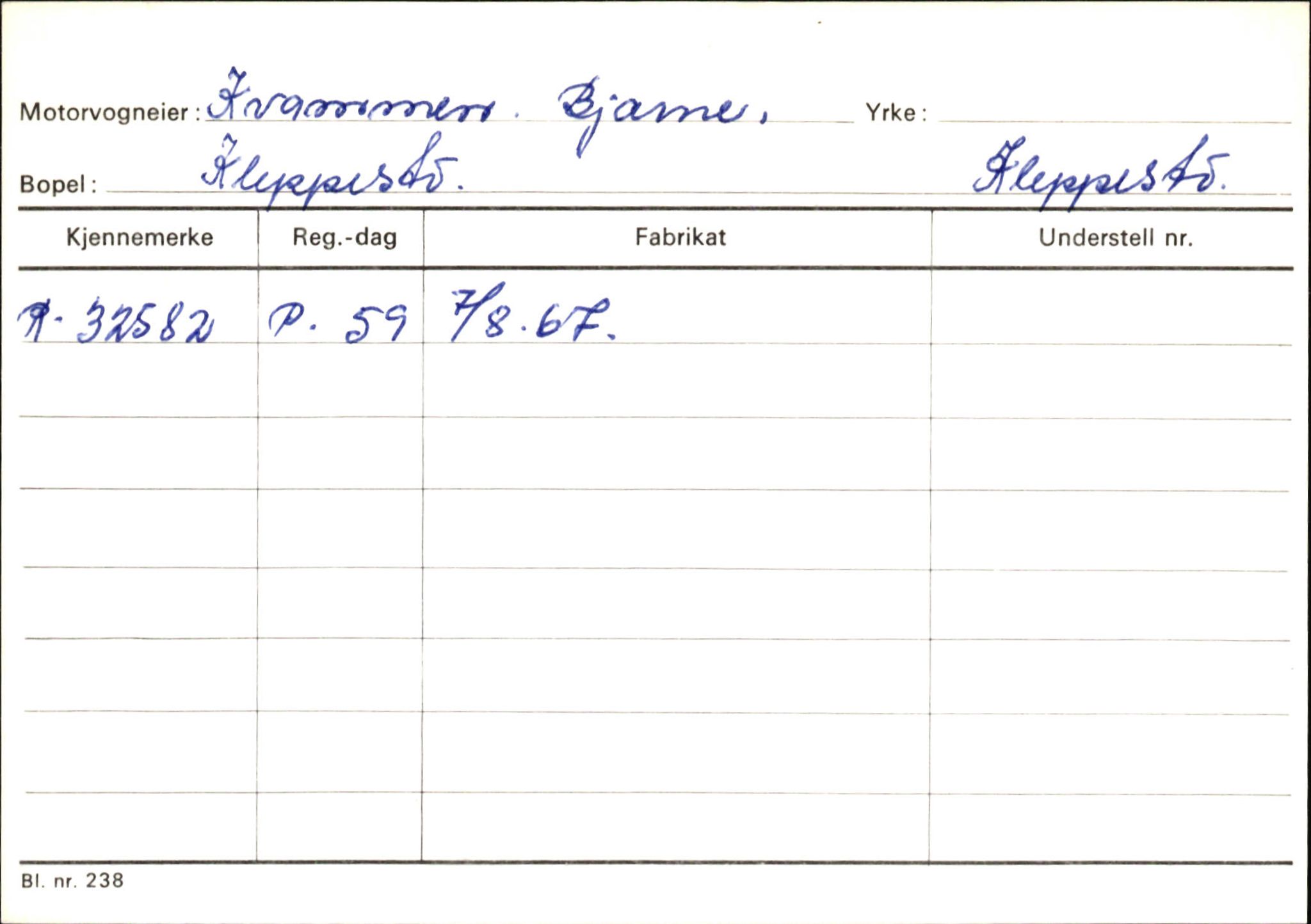 Statens vegvesen, Hordaland vegkontor, AV/SAB-A-5201/2/Ha/L0031: R-eierkort K-L, 1920-1971, s. 6