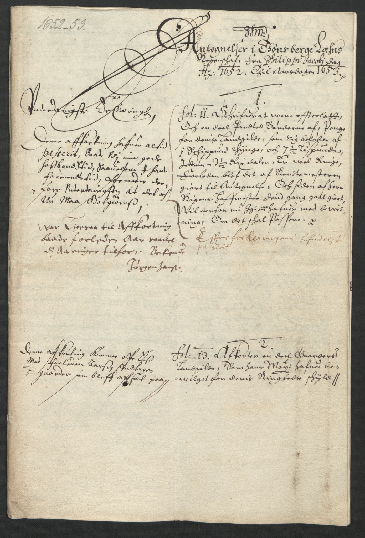 Rentekammeret inntil 1814, Reviderte regnskaper, Lensregnskaper, AV/RA-EA-5023/R/Rb/Rbo/L0033: Tønsberg len, 1655-1658