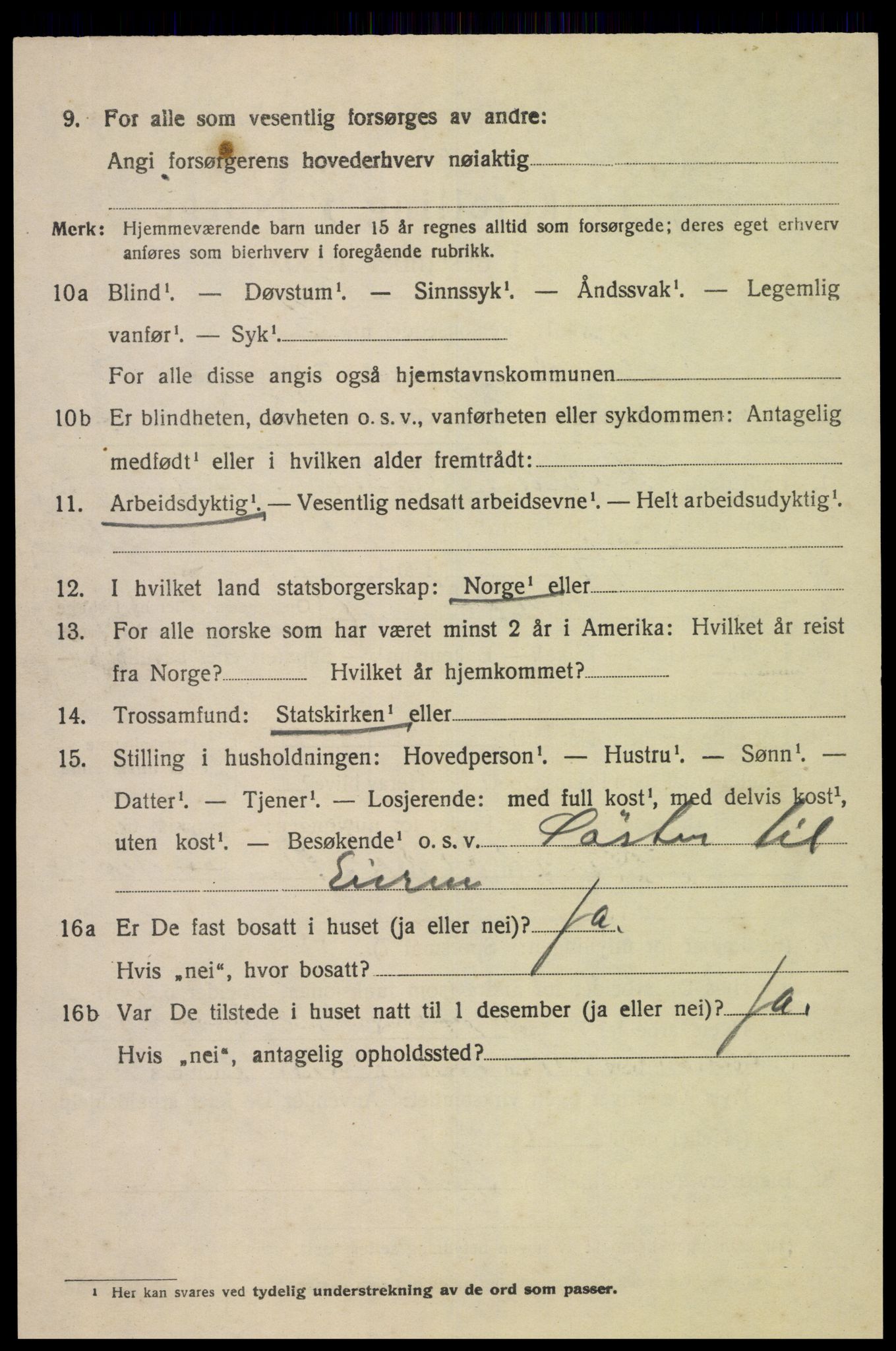 SAK, Folketelling 1920 for 1036 Fjotland herred, 1920, s. 959