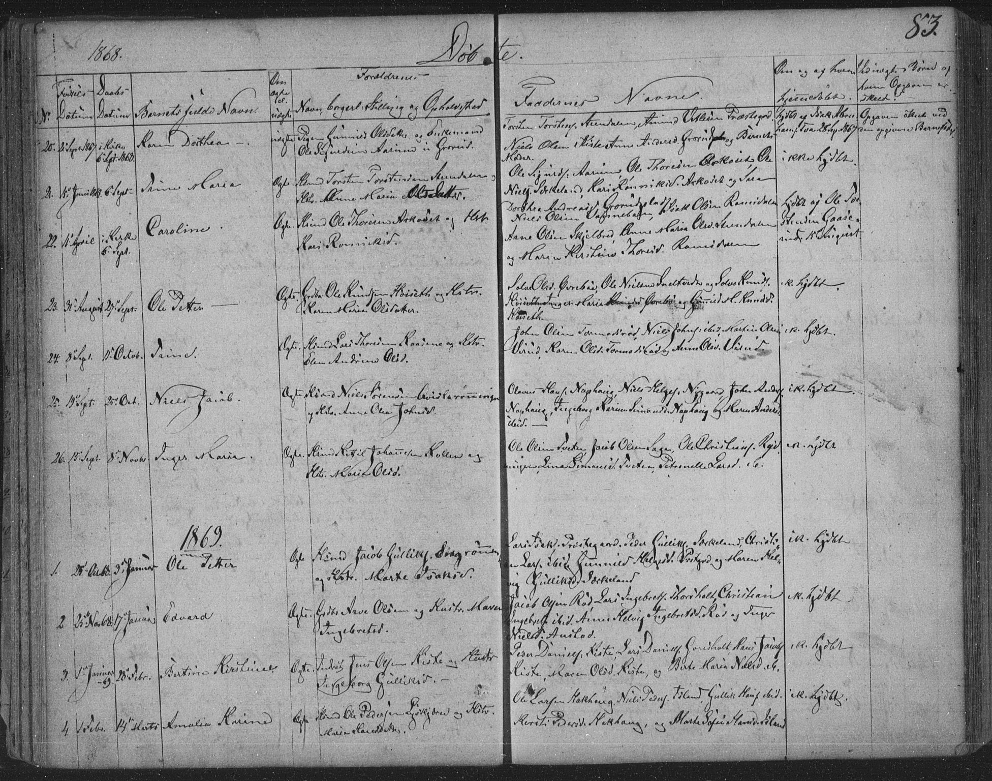 Siljan kirkebøker, AV/SAKO-A-300/F/Fa/L0001: Ministerialbok nr. 1, 1831-1870, s. 83