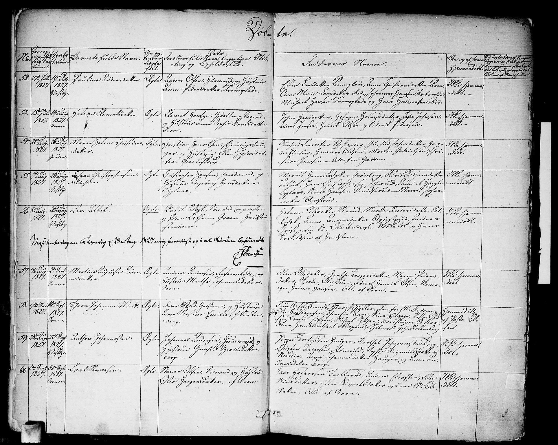 Vestby prestekontor Kirkebøker, SAO/A-10893/F/Fa/L0006: Ministerialbok nr. I 6, 1827-1849, s. 6