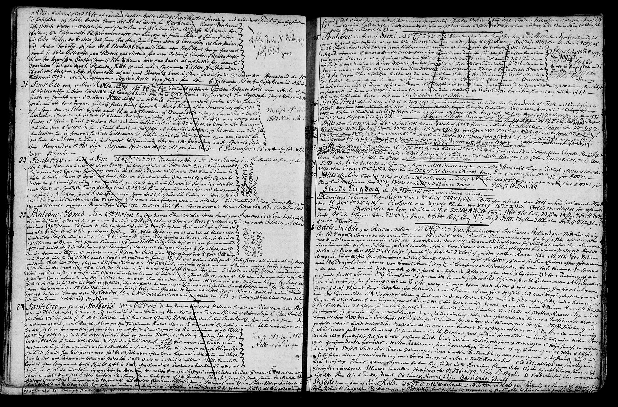 Eiker, Modum og Sigdal sorenskriveri, SAKO/A-123/G/Ga/Gaa/L0005: Pantebok nr. I 5, 1788-1800, s. 124
