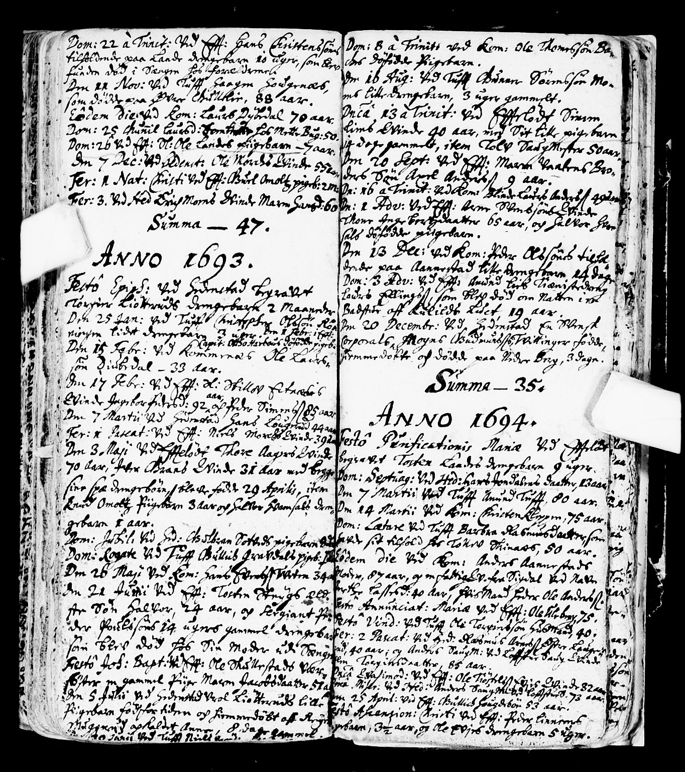 Sandsvær kirkebøker, SAKO/A-244/F/Fa/L0001: Ministerialbok nr. I 1, 1665-1725, s. 203