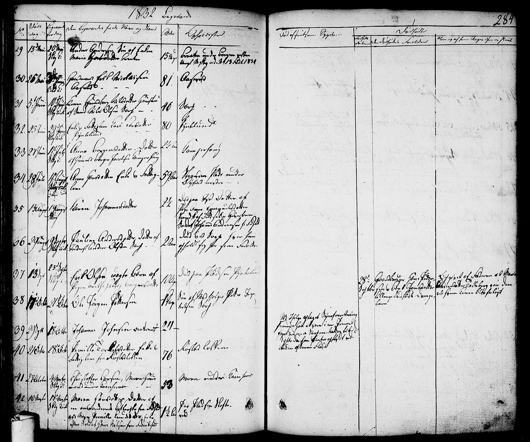 Skjeberg prestekontor Kirkebøker, AV/SAO-A-10923/F/Fa/L0005: Ministerialbok nr. I 5, 1830-1845, s. 284
