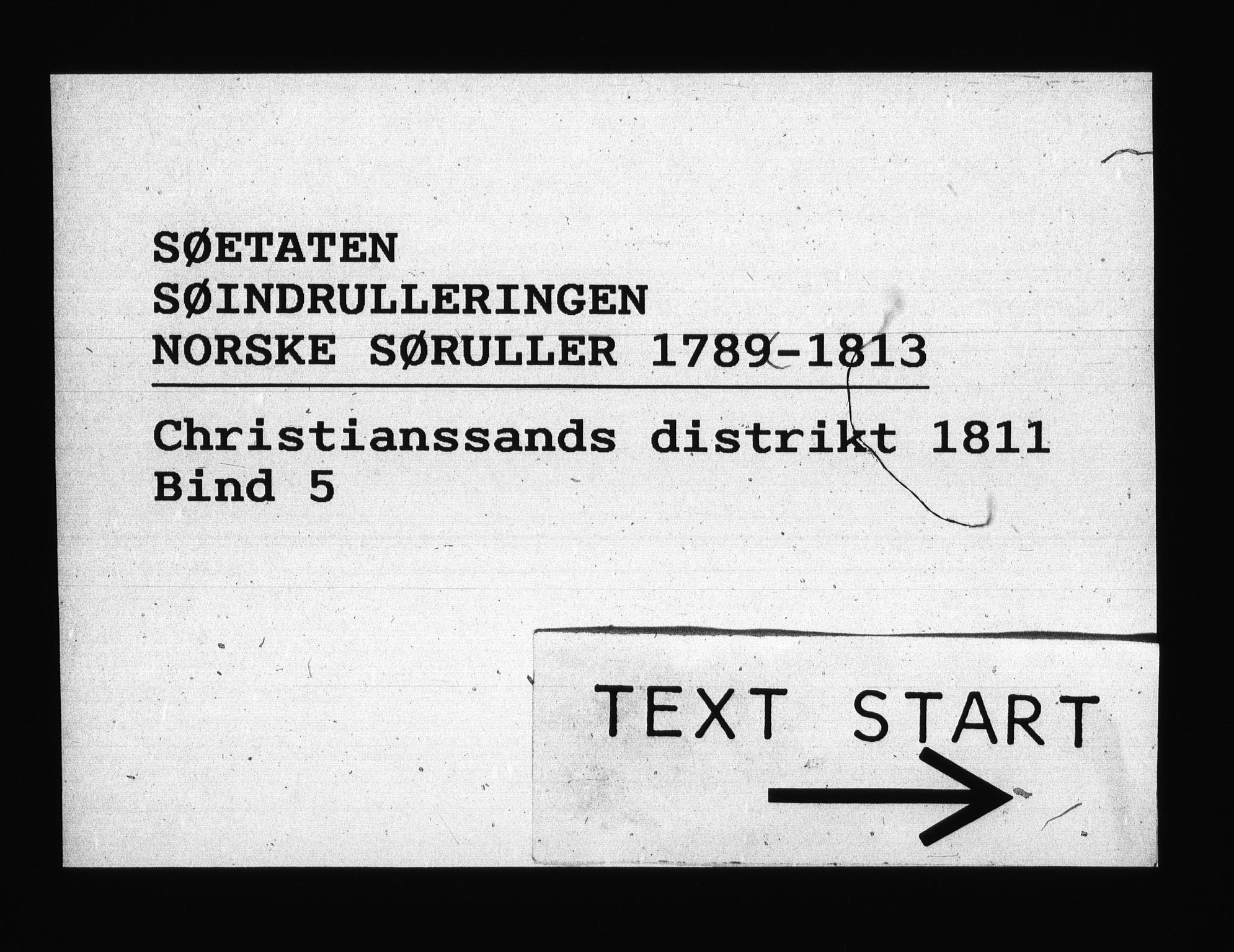 Sjøetaten, RA/EA-3110/F/L0081: Kristiansand distrikt, bind 5, 1811