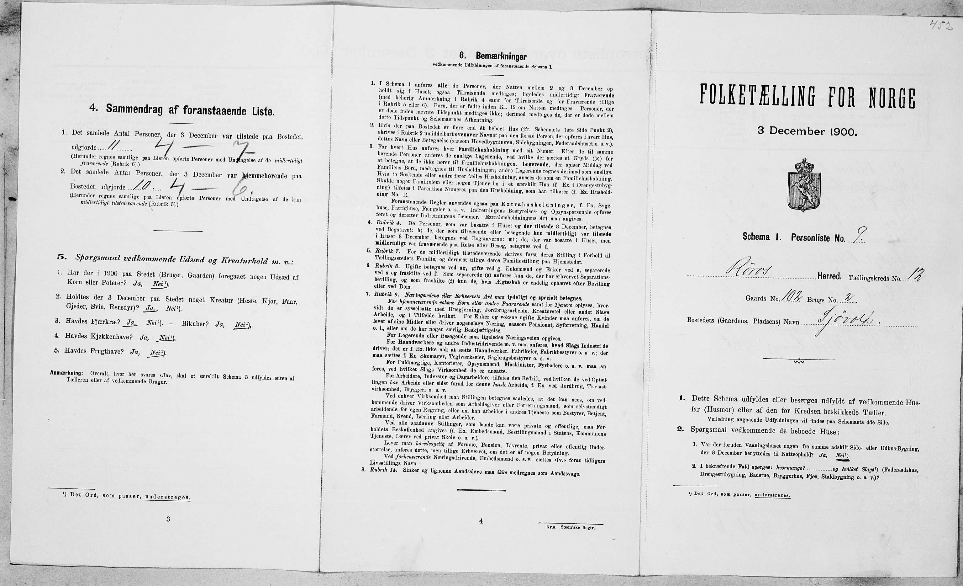 SAT, Folketelling 1900 for 1640 Røros herred, 1900, s. 1306