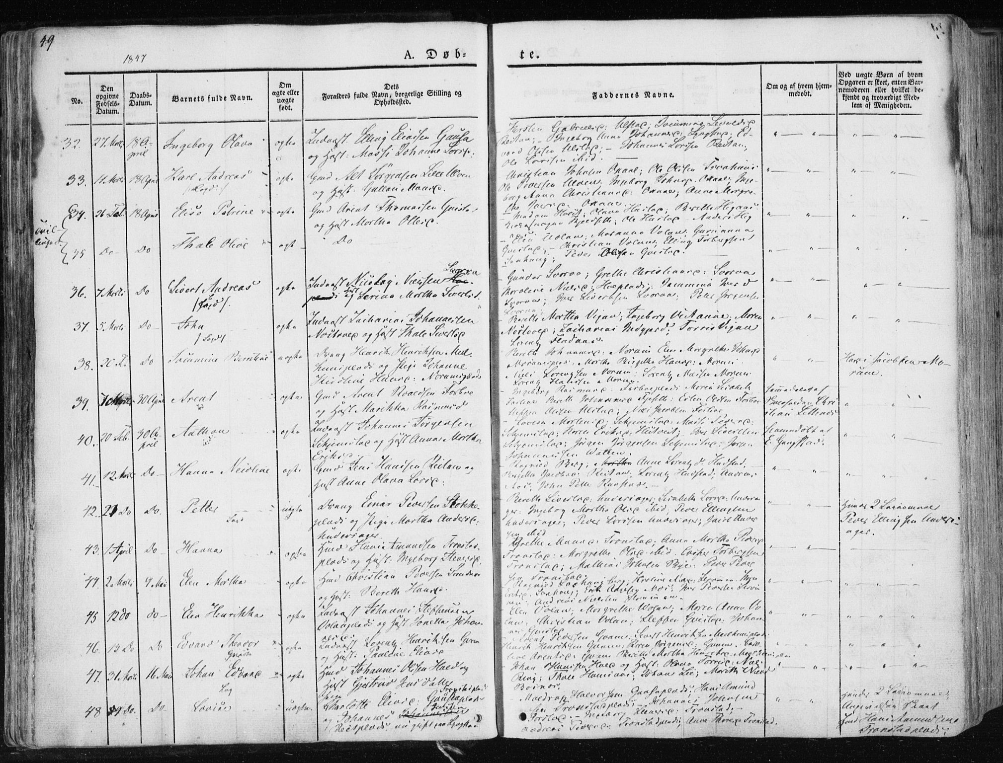 Ministerialprotokoller, klokkerbøker og fødselsregistre - Nord-Trøndelag, SAT/A-1458/730/L0280: Ministerialbok nr. 730A07 /1, 1840-1854, s. 49
