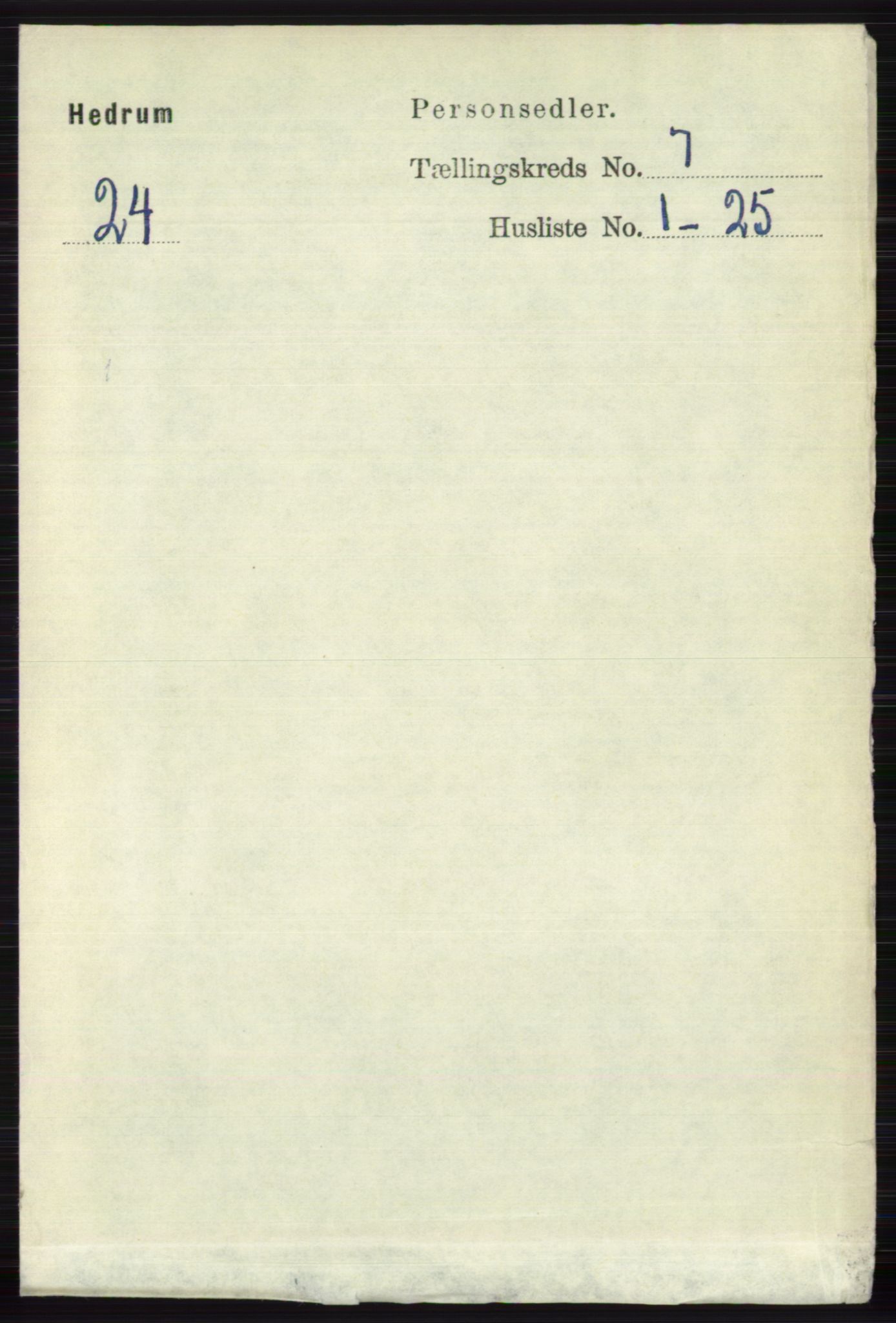 RA, Folketelling 1891 for 0727 Hedrum herred, 1891, s. 3013