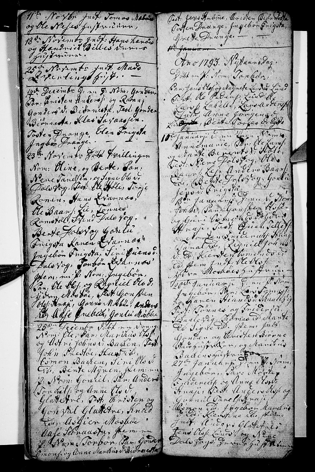 Oddernes sokneprestkontor, SAK/1111-0033/F/Fb/Fba/L0002: Klokkerbok nr. B 2, 1791-1806, s. 7