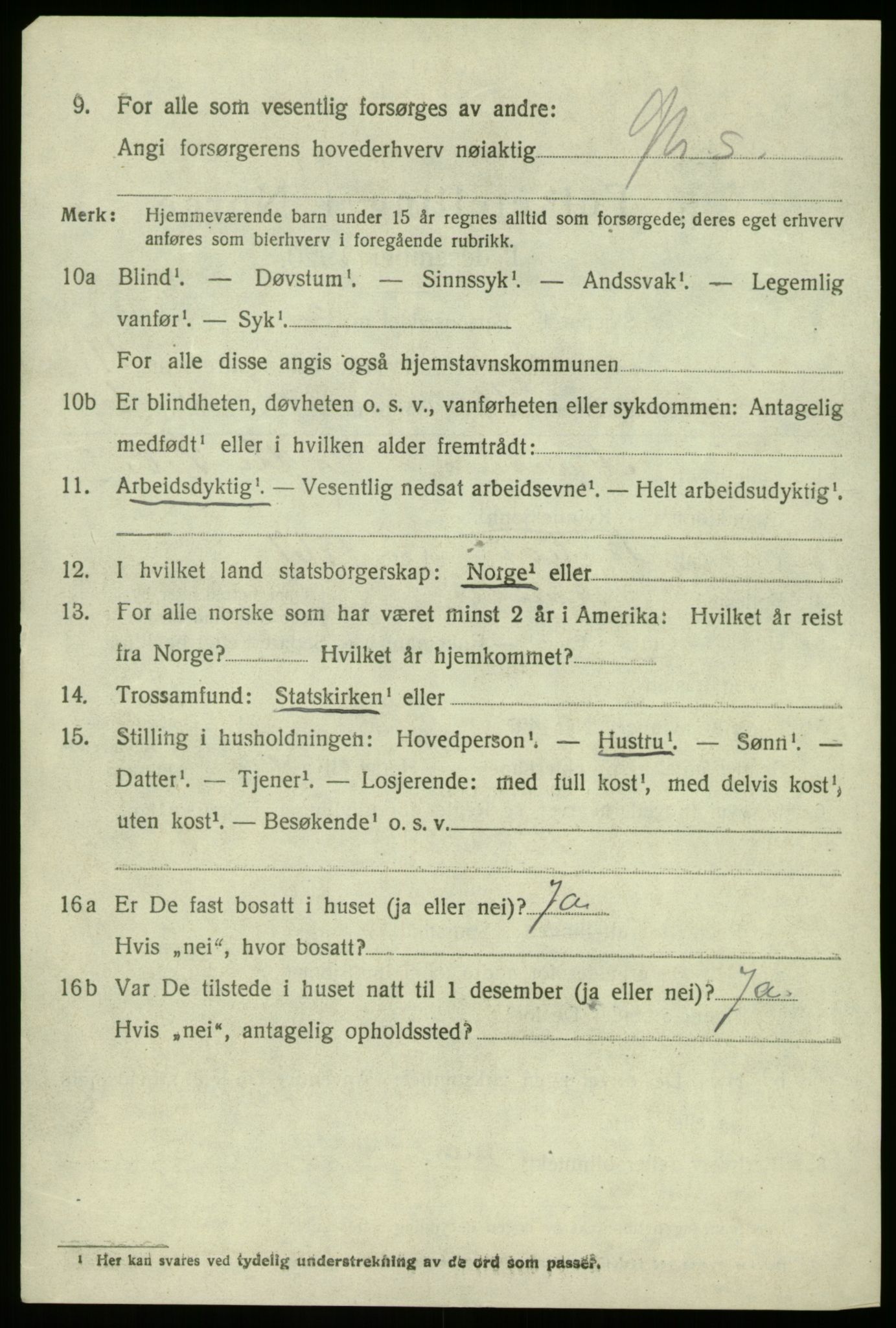 SAB, Folketelling 1920 for 1261 Manger herred, 1920, s. 9709