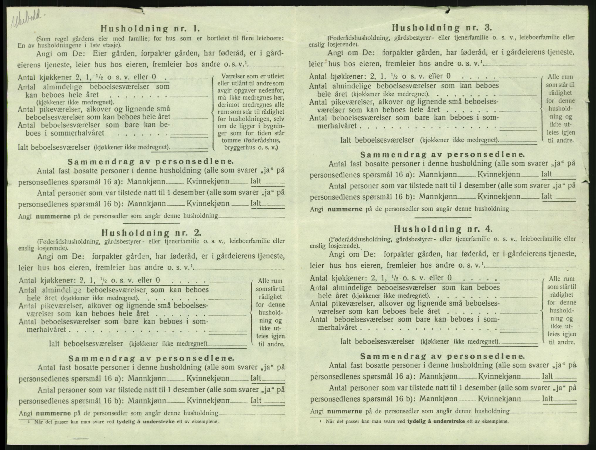 SAH, Folketelling 1920 for 0517 Sel herred, 1920, s. 815