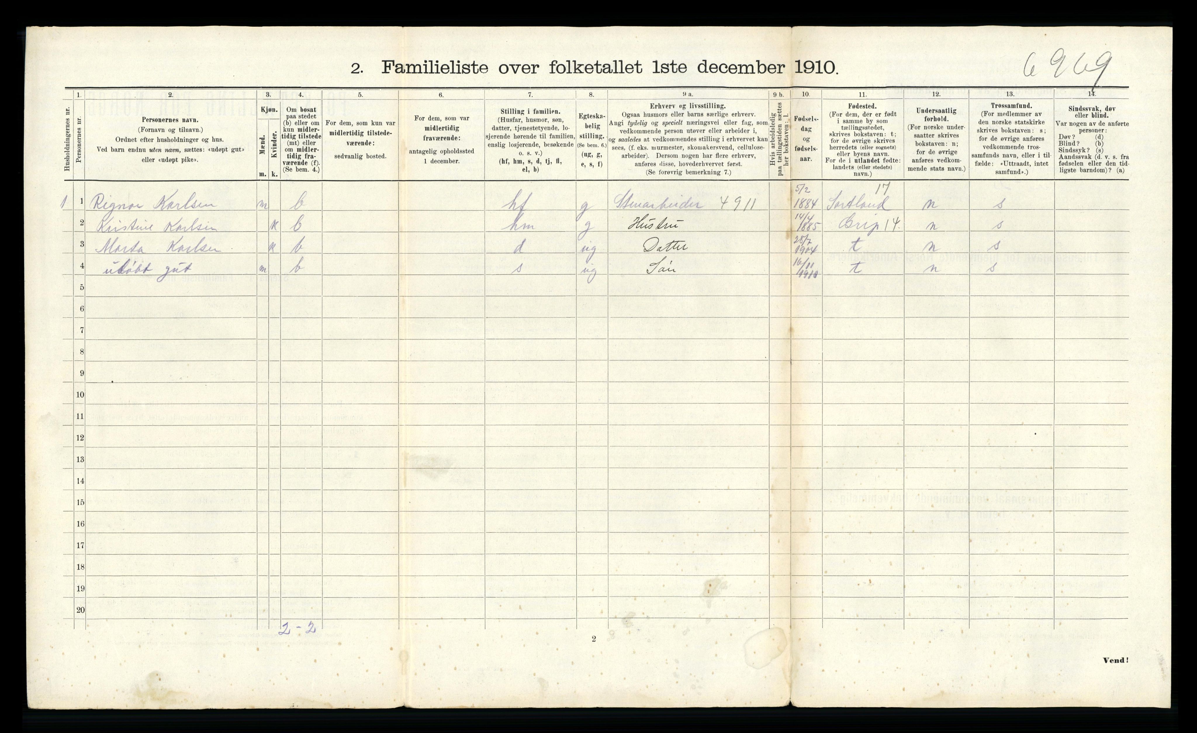 RA, Folketelling 1910 for 1503 Kristiansund kjøpstad, 1910, s. 100