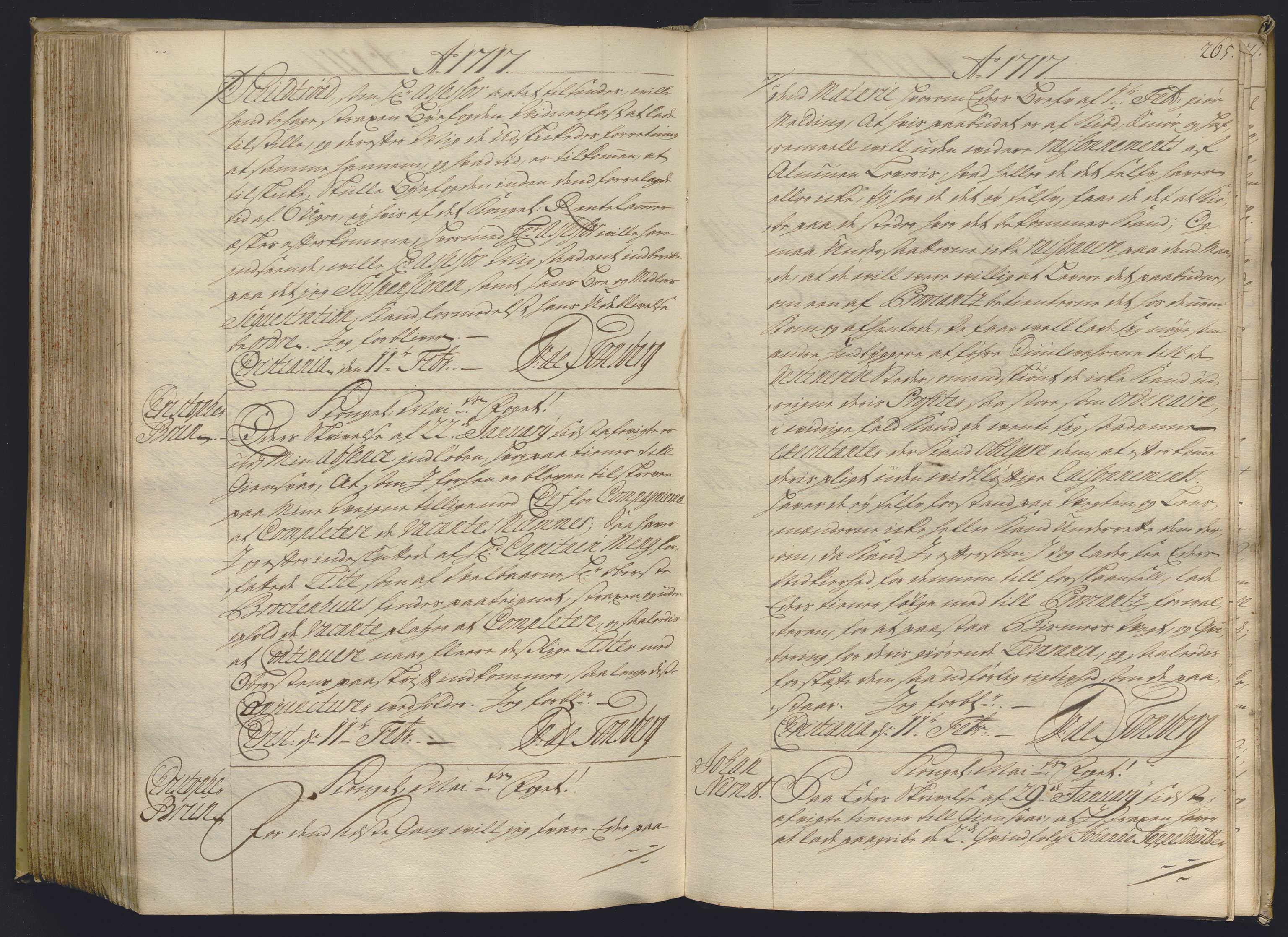 Kristiania stiftamt, AV/SAO-A-10386/B/Ba/L0004: Kopibok, 1715-1717, s. 264b-265a