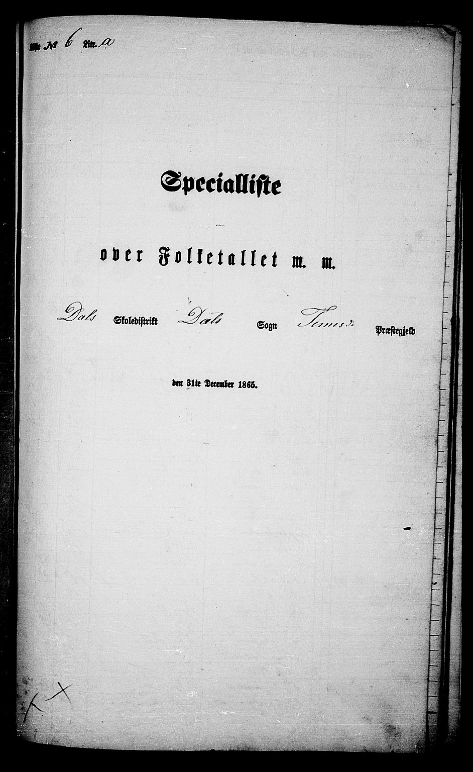 RA, Folketelling 1865 for 0826P Tinn prestegjeld, 1865, s. 101