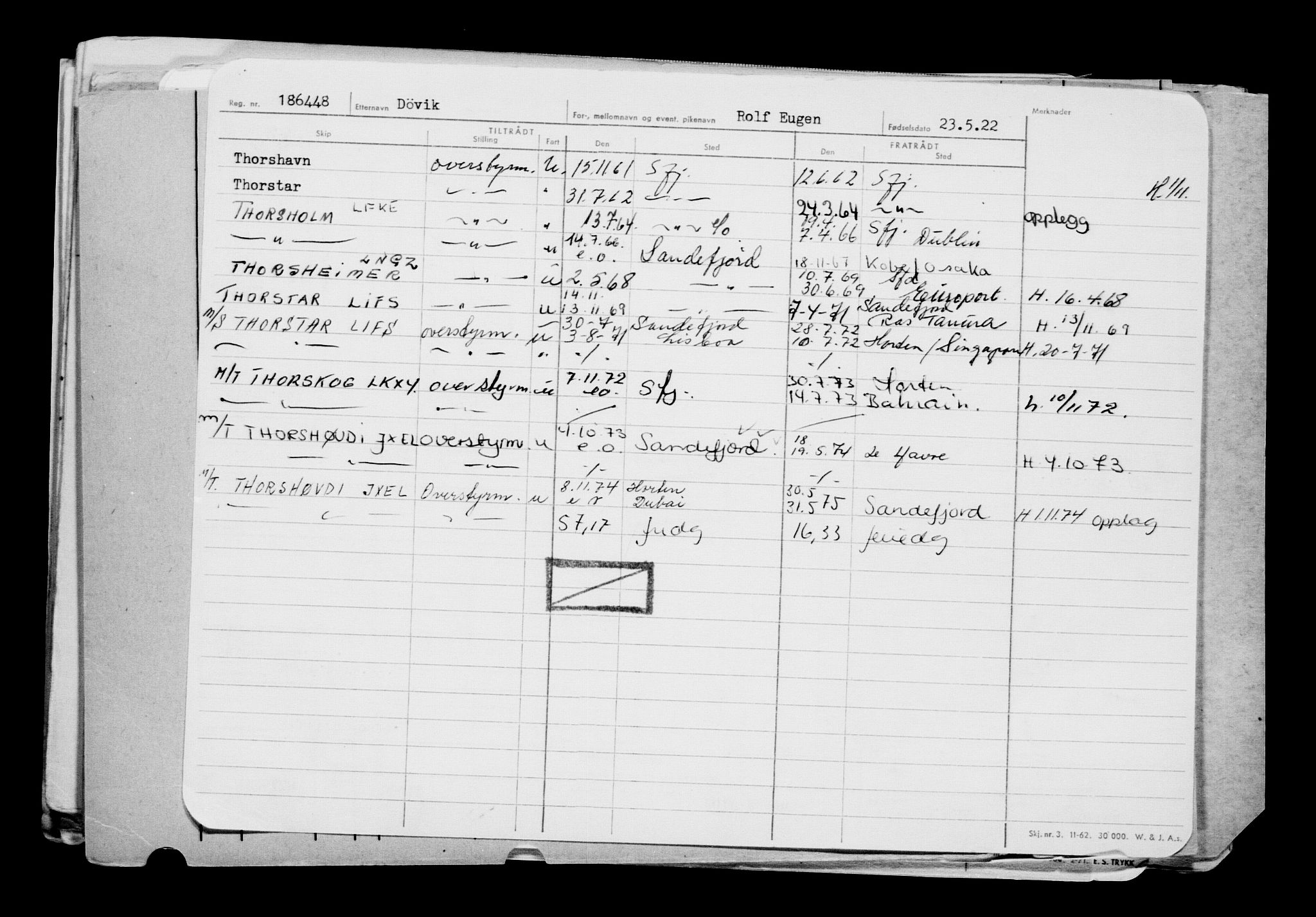 Direktoratet for sjømenn, AV/RA-S-3545/G/Gb/L0206: Hovedkort, 1922, s. 648