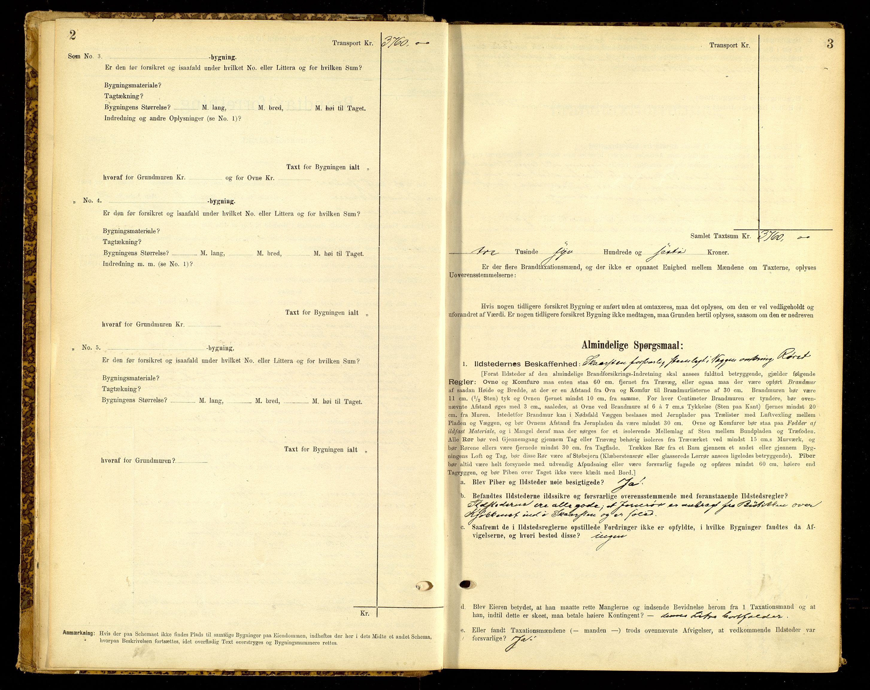 Norges Brannkasse, Sør-Aurdal, SAH/NBRANA-054/F/L0003: Branntakstprotokoll, 1895-1911