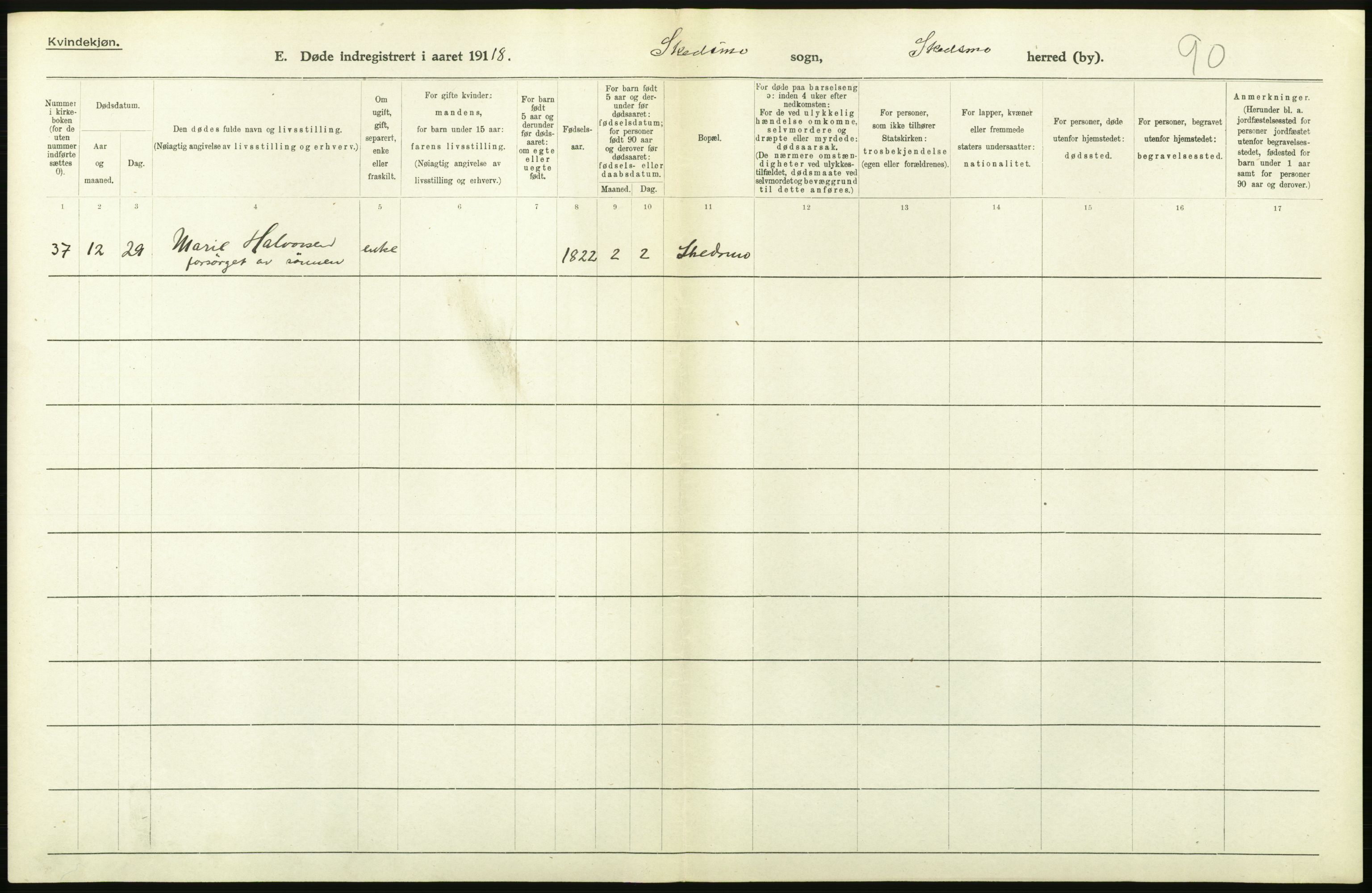 Statistisk sentralbyrå, Sosiodemografiske emner, Befolkning, AV/RA-S-2228/D/Df/Dfb/Dfbh/L0006: Akershus fylke: Døde. Bygder og byer., 1918, s. 572