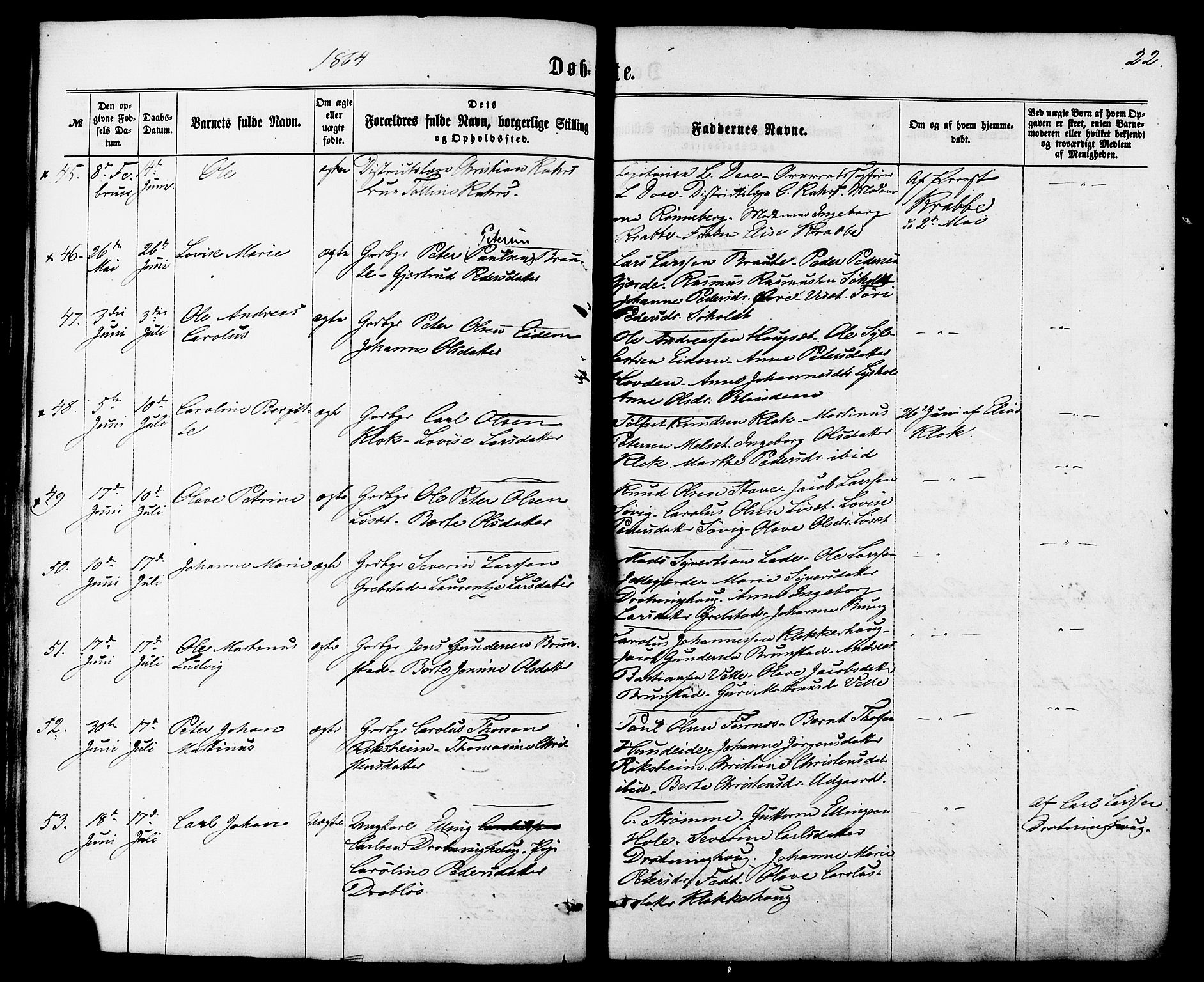 Ministerialprotokoller, klokkerbøker og fødselsregistre - Møre og Romsdal, AV/SAT-A-1454/522/L0314: Ministerialbok nr. 522A09, 1863-1877, s. 22