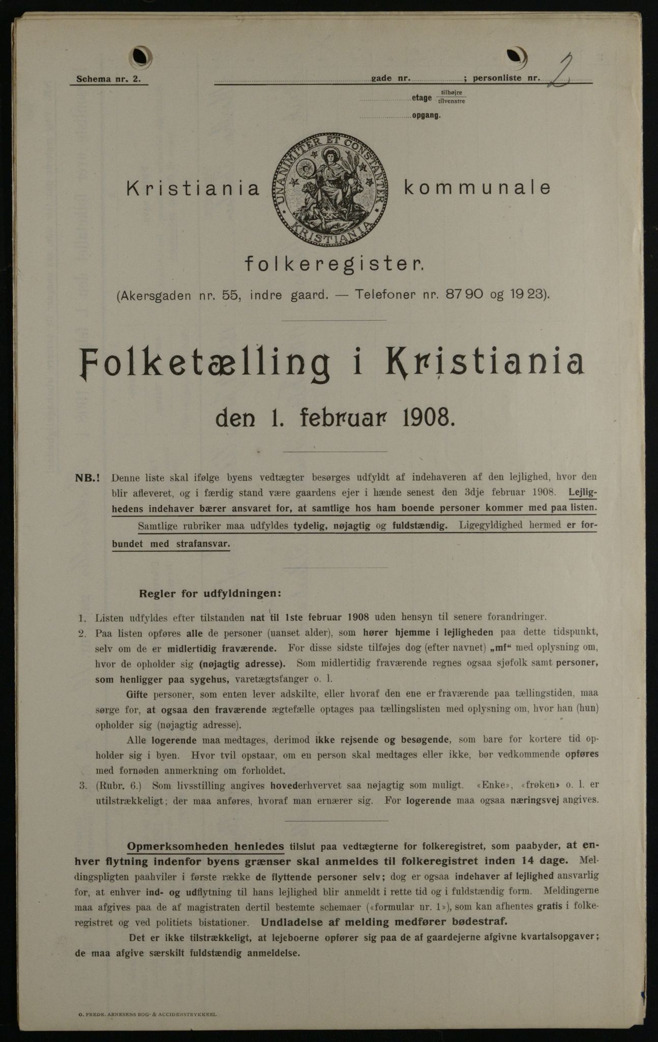 OBA, Kommunal folketelling 1.2.1908 for Kristiania kjøpstad, 1908, s. 8353