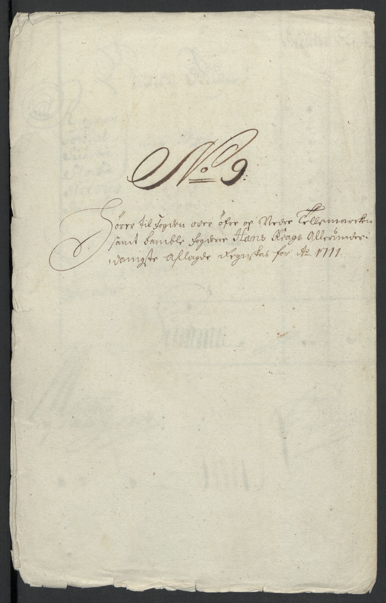 Rentekammeret inntil 1814, Reviderte regnskaper, Fogderegnskap, AV/RA-EA-4092/R36/L2120: Fogderegnskap Øvre og Nedre Telemark og Bamble, 1711, s. 134