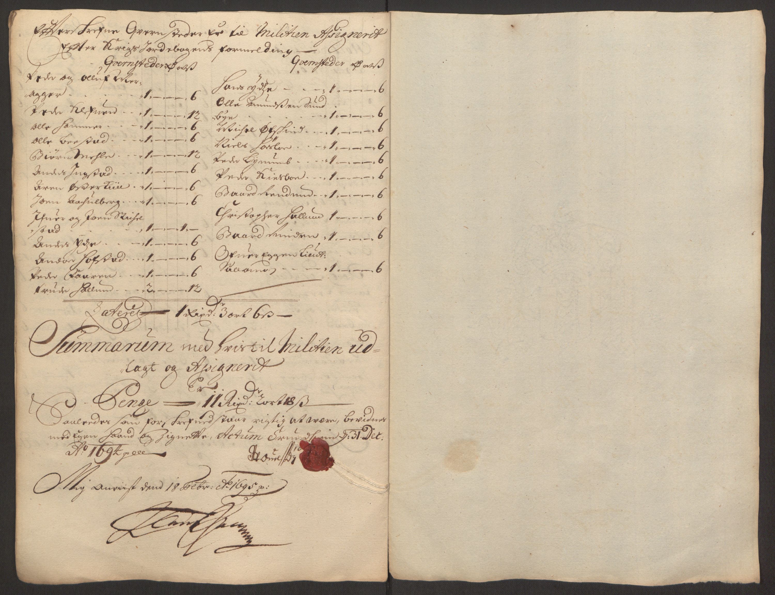 Rentekammeret inntil 1814, Reviderte regnskaper, Fogderegnskap, RA/EA-4092/R62/L4186: Fogderegnskap Stjørdal og Verdal, 1693-1694, s. 240