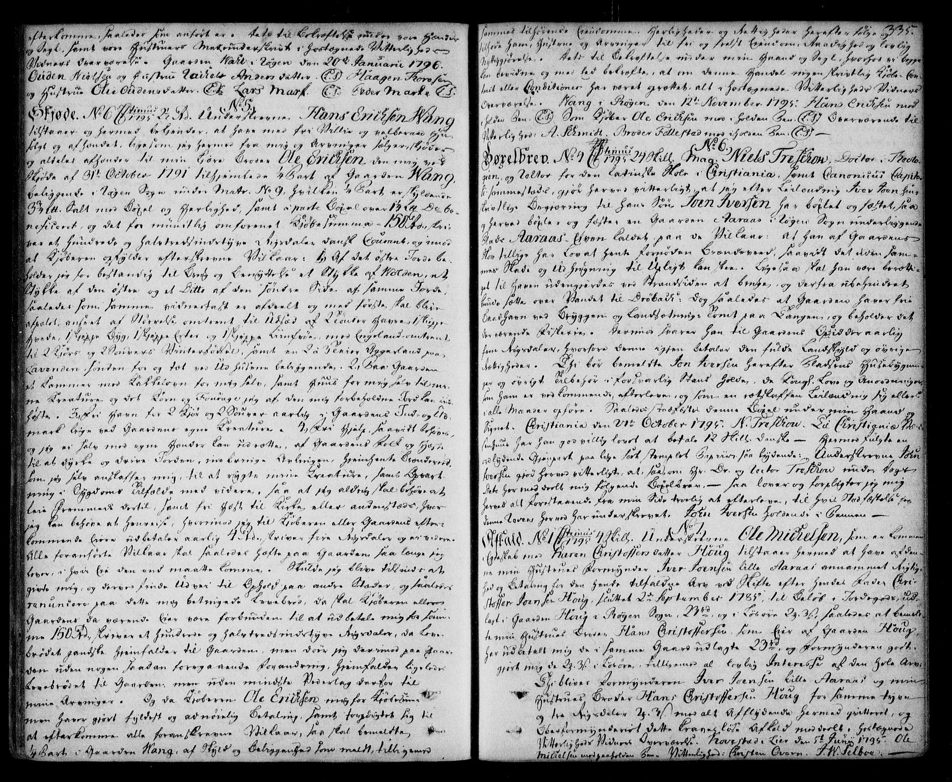 Lier, Røyken og Hurum sorenskriveri, AV/SAKO-A-89/G/Ga/Gaa/L0005: Pantebok nr. V, 1788-1801, s. 335