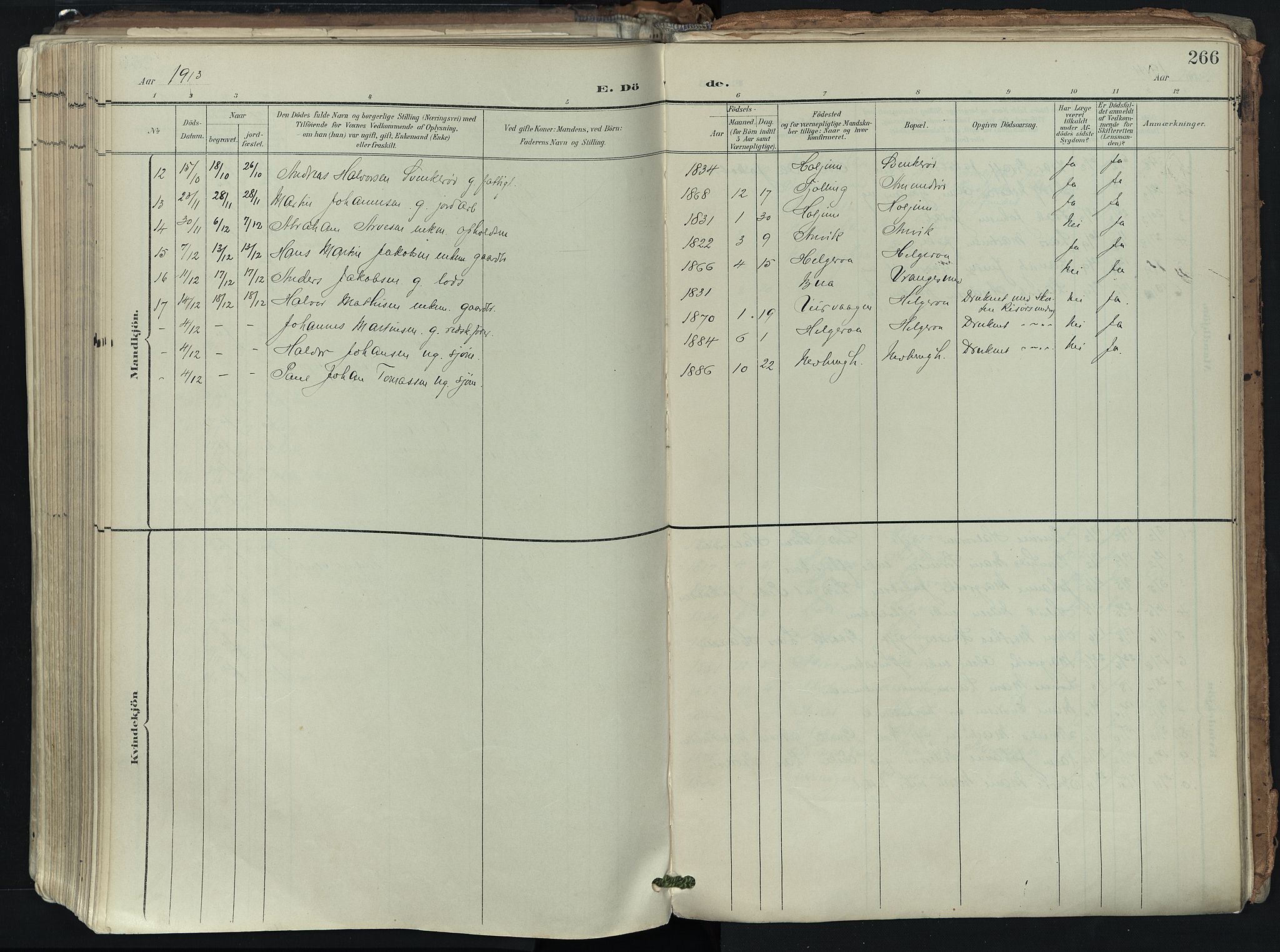 Brunlanes kirkebøker, SAKO/A-342/F/Fb/L0003: Ministerialbok nr. II 3, 1900-1922, s. 266