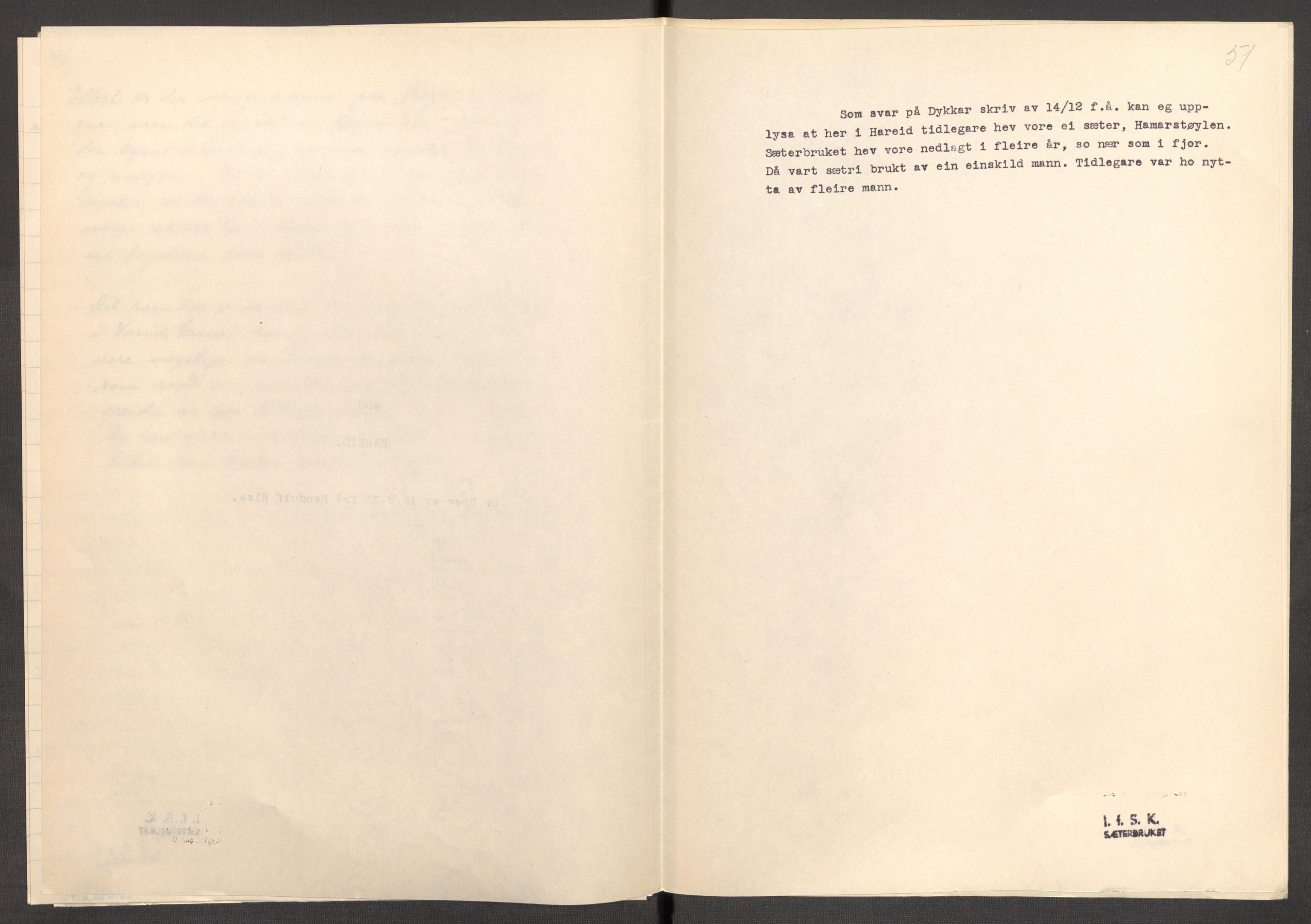 Instituttet for sammenlignende kulturforskning, AV/RA-PA-0424/F/Fc/L0012/0002: Eske B12: / Møre og Romsdal (perm XXXII), 1934-1936, s. 51