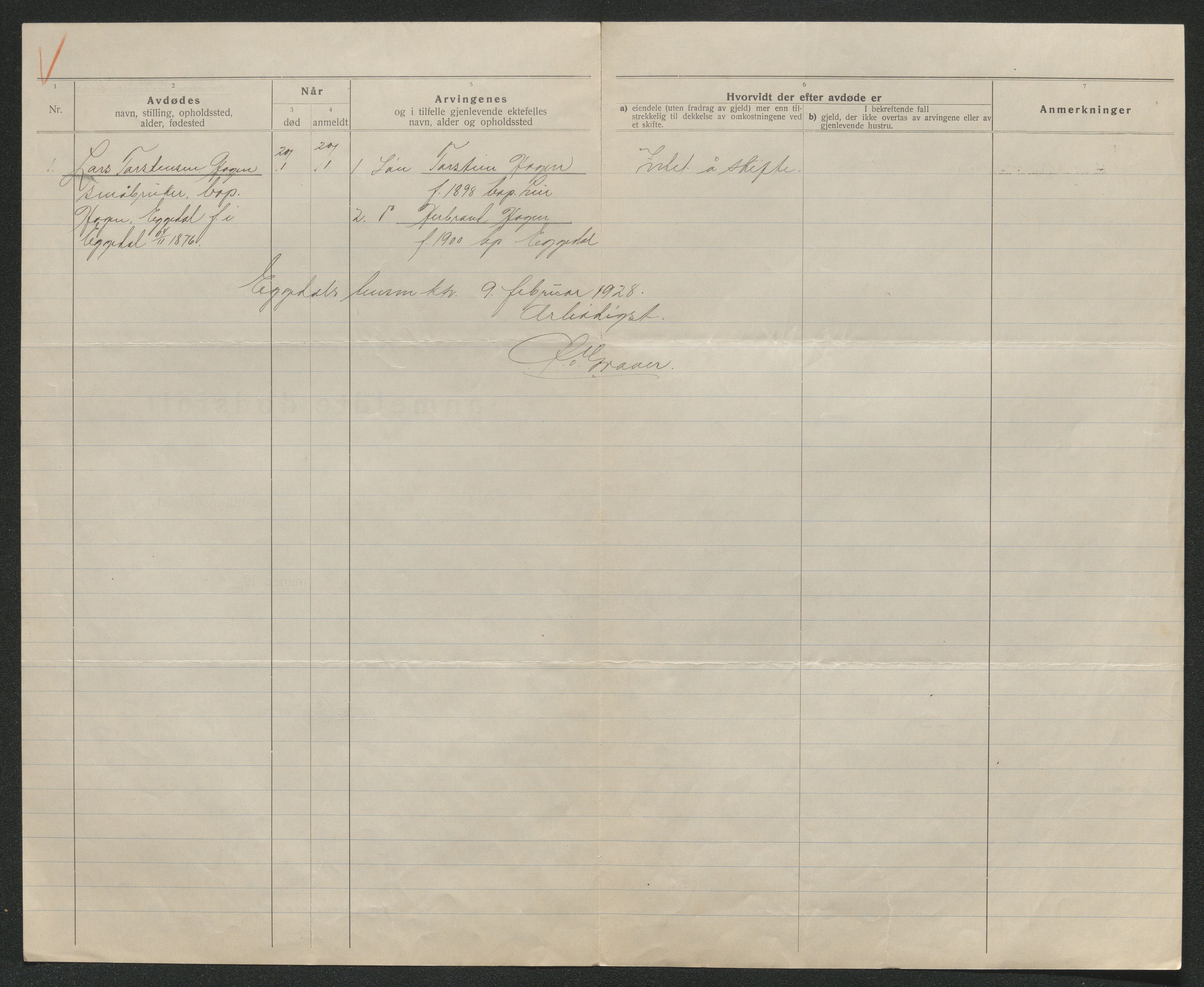 Eiker, Modum og Sigdal sorenskriveri, AV/SAKO-A-123/H/Ha/Hab/L0045: Dødsfallsmeldinger, 1928-1929, s. 61