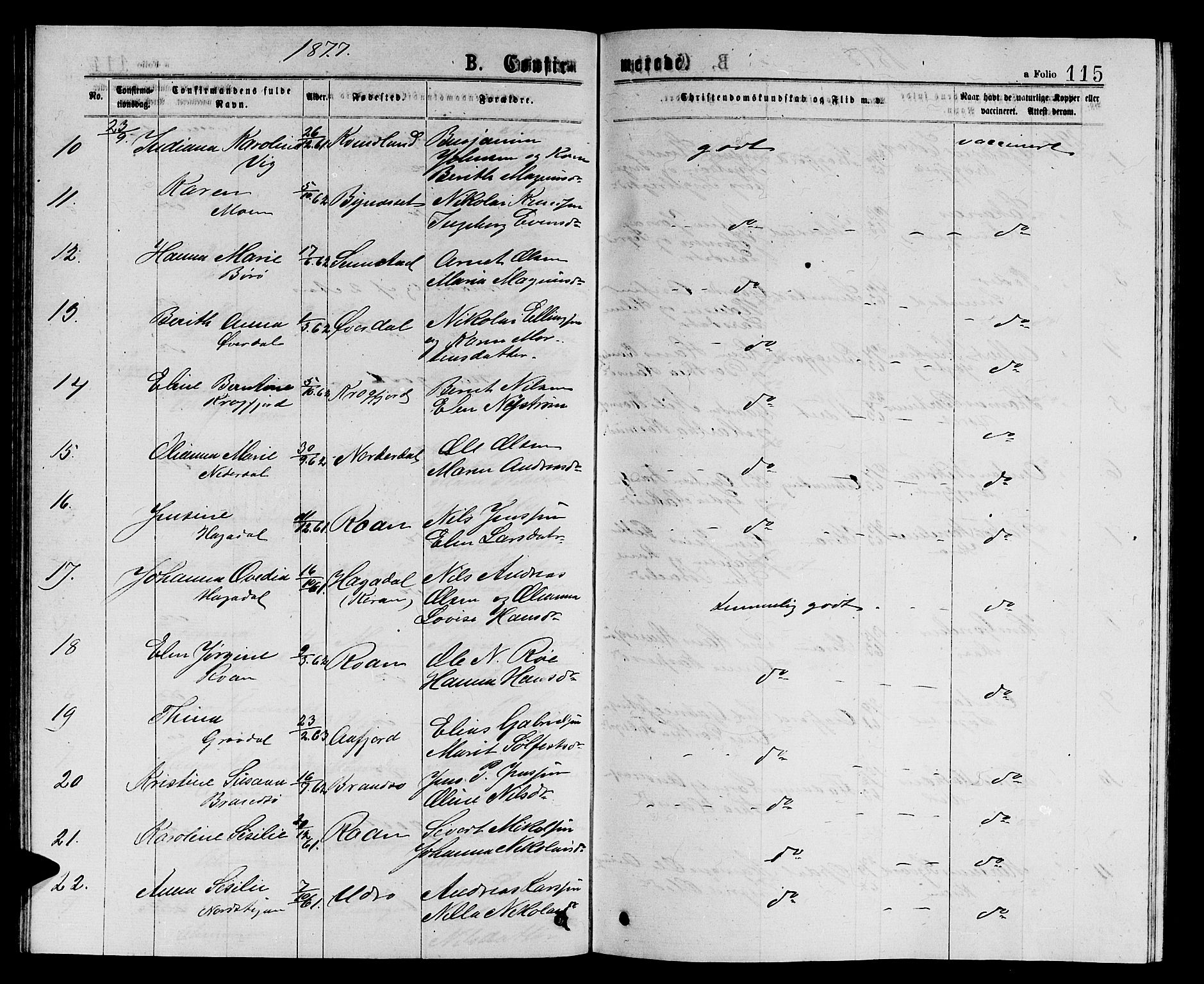 Ministerialprotokoller, klokkerbøker og fødselsregistre - Sør-Trøndelag, AV/SAT-A-1456/657/L0715: Klokkerbok nr. 657C02, 1873-1888, s. 115