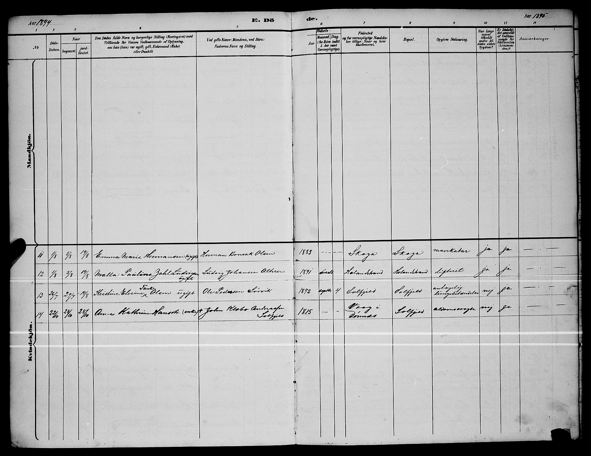 Ministerialprotokoller, klokkerbøker og fødselsregistre - Nordland, AV/SAT-A-1459/836/L0537: Klokkerbok nr. 836C01, 1892-1900