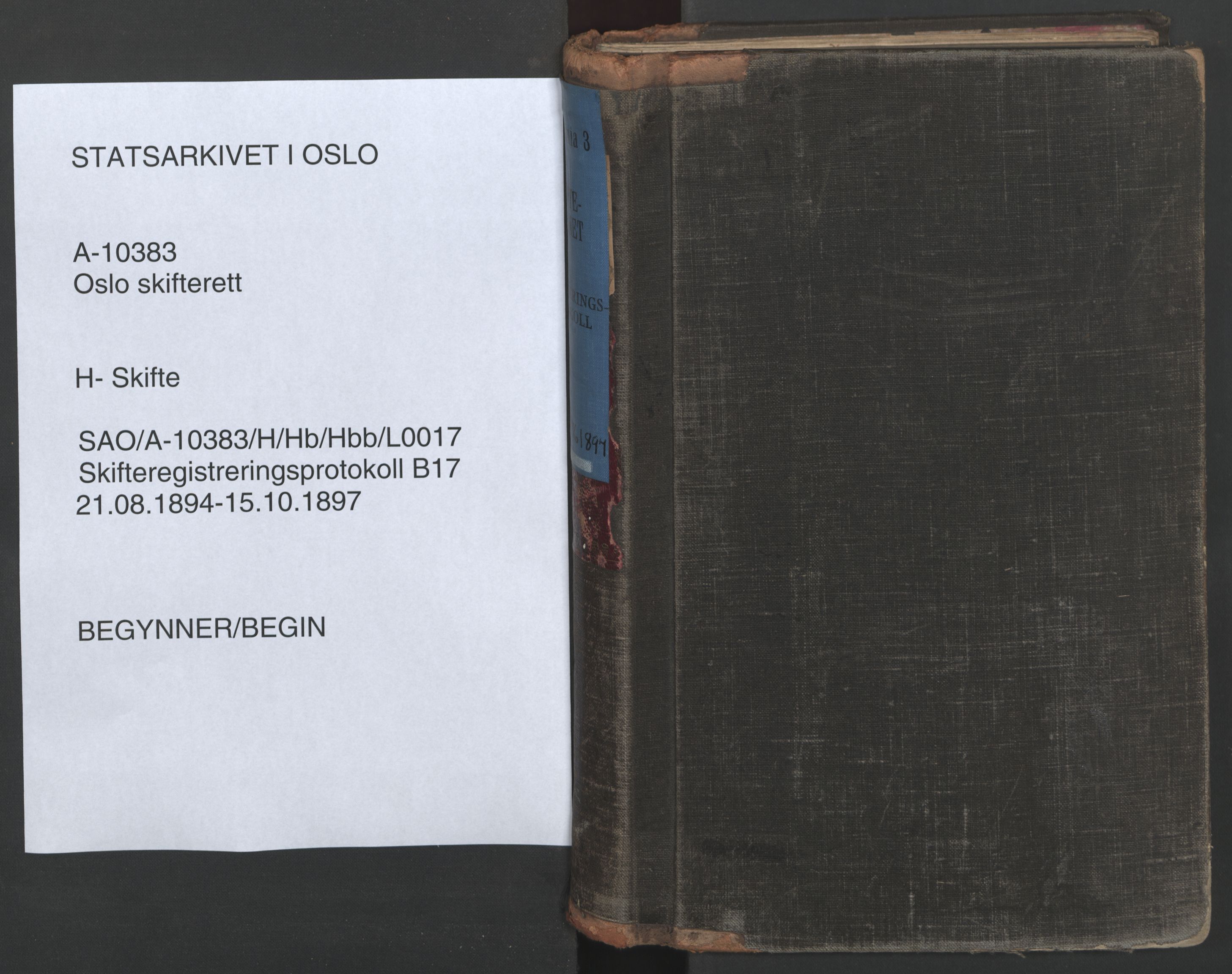 Oslo skifterett, SAO/A-10383/H/Hb/Hbb/L0017: Skifteregistreringsprotokoll, 1894-1897