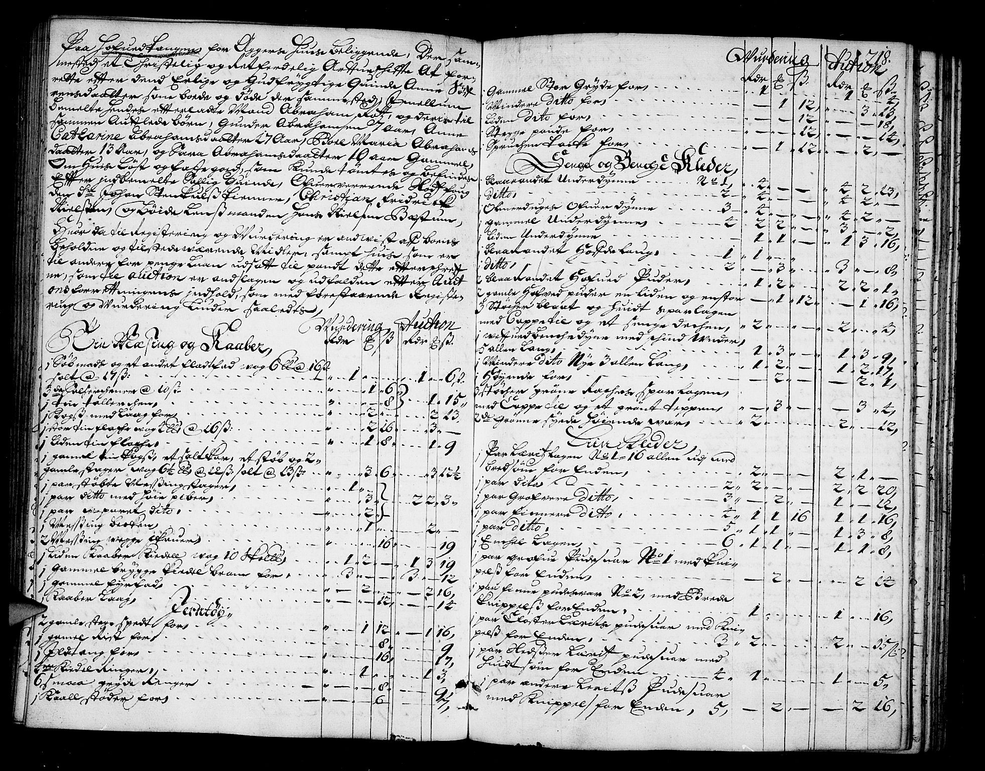 Aker sorenskriveri, AV/SAO-A-10895/H/Hb/L0004: Skifteprotokoll, 1690-1699, s. 217b-218a