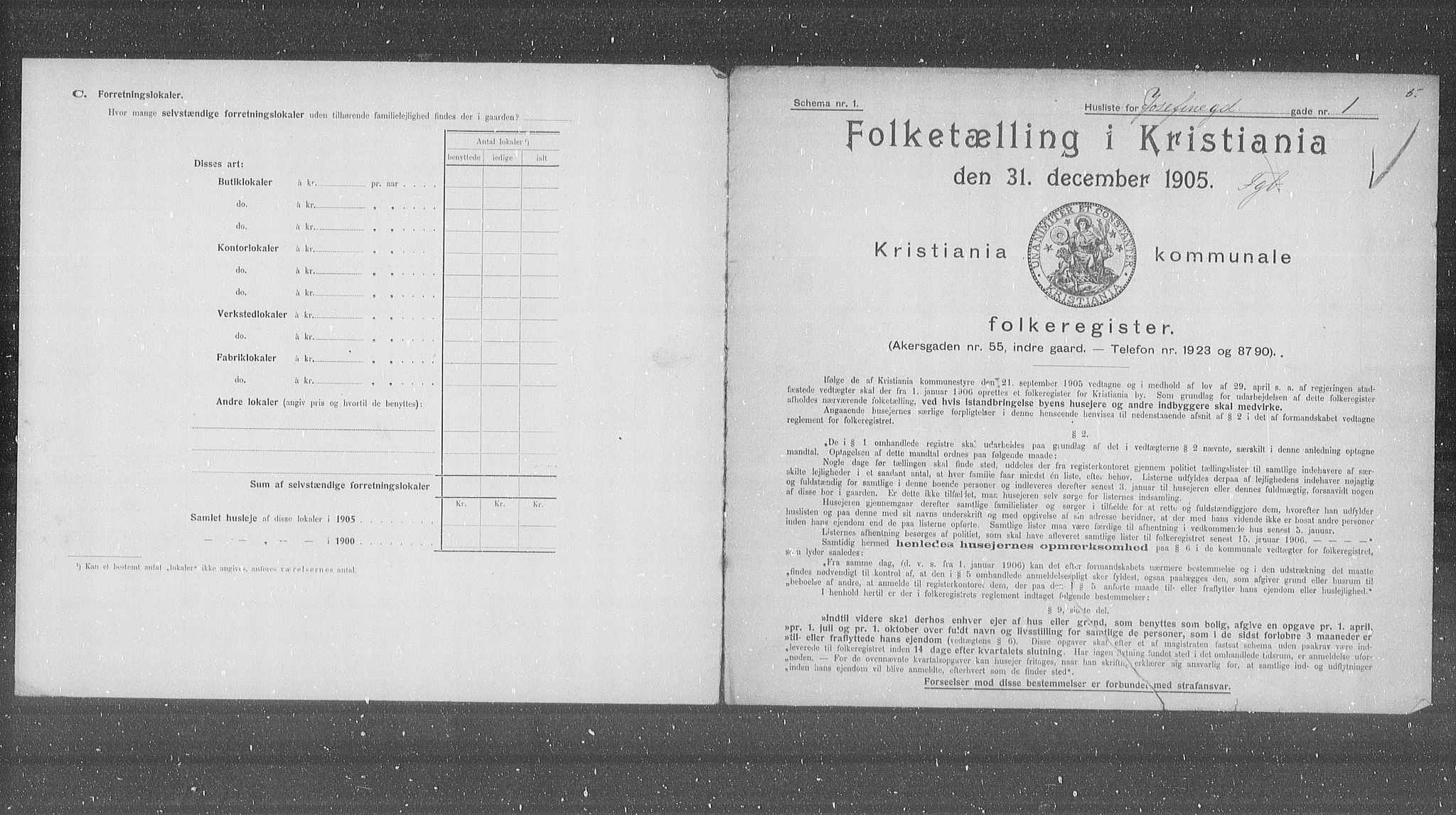 OBA, Kommunal folketelling 31.12.1905 for Kristiania kjøpstad, 1905, s. 24811