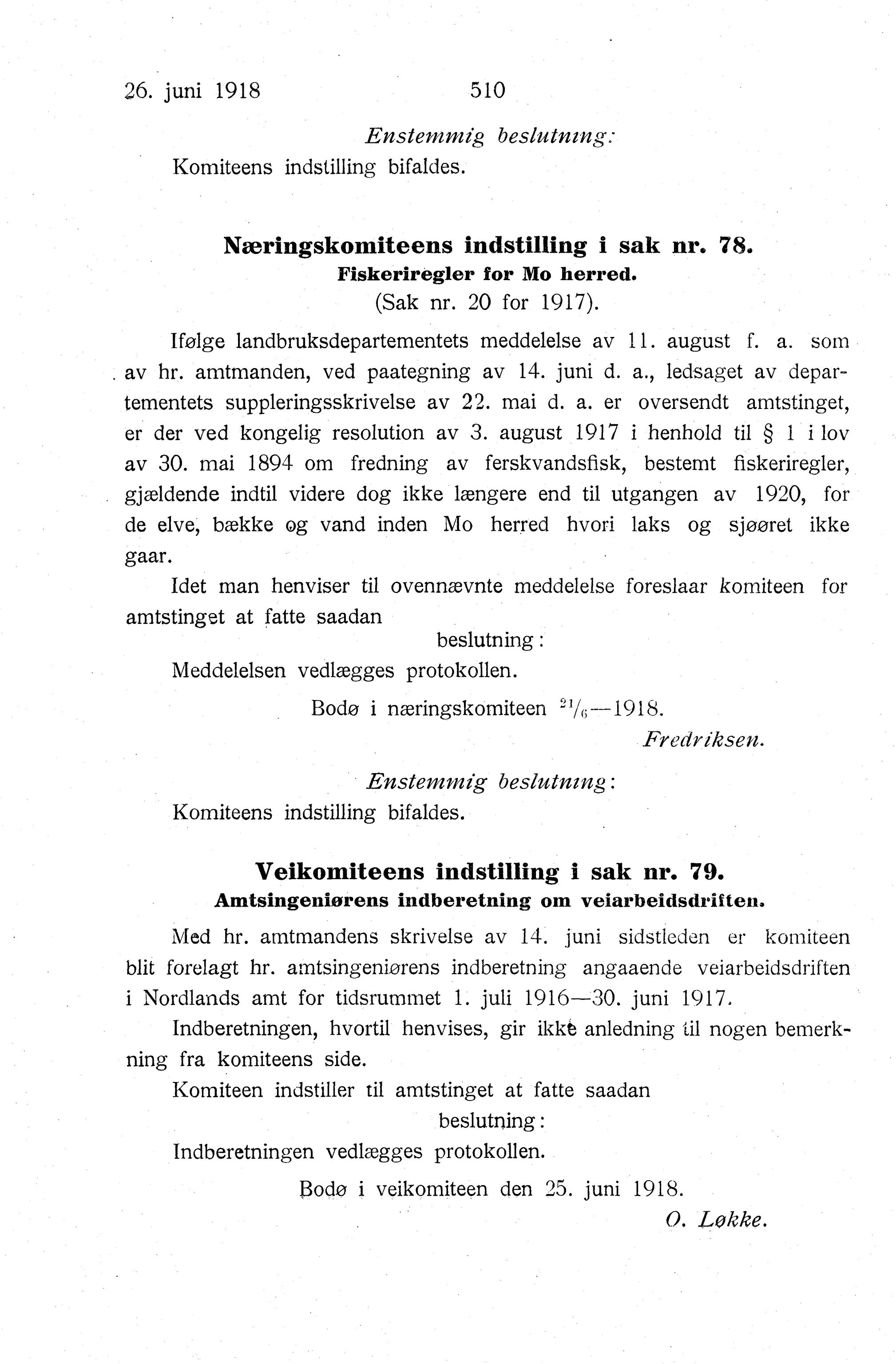 Nordland Fylkeskommune. Fylkestinget, AIN/NFK-17/176/A/Ac/L0041: Fylkestingsforhandlinger 1918, 1918